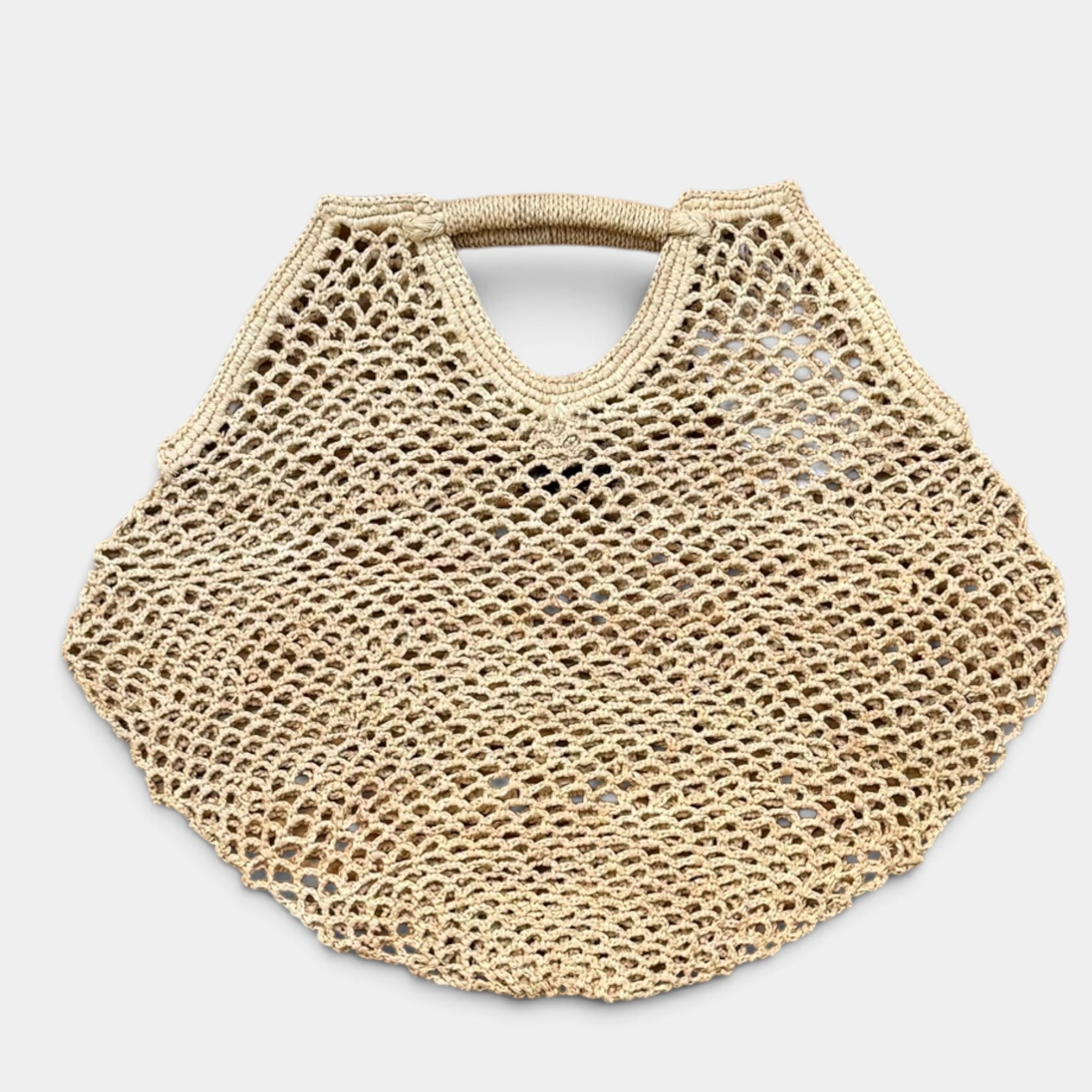 Borsa in Paglia Crochet Fatta a Mano