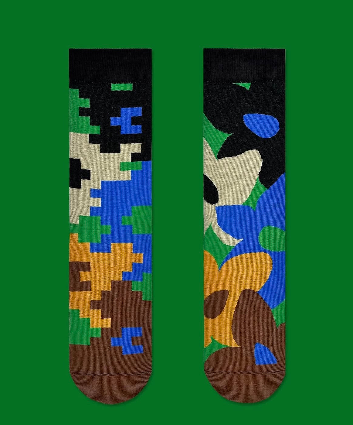 Calzini Spaiati In Cotone Pixel Flower