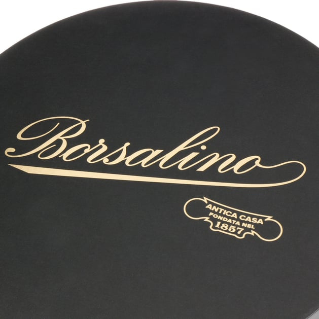 Cappelliera Borsalino diametro 40 cm x 18,5 cm Foderata In Velluto Rosso