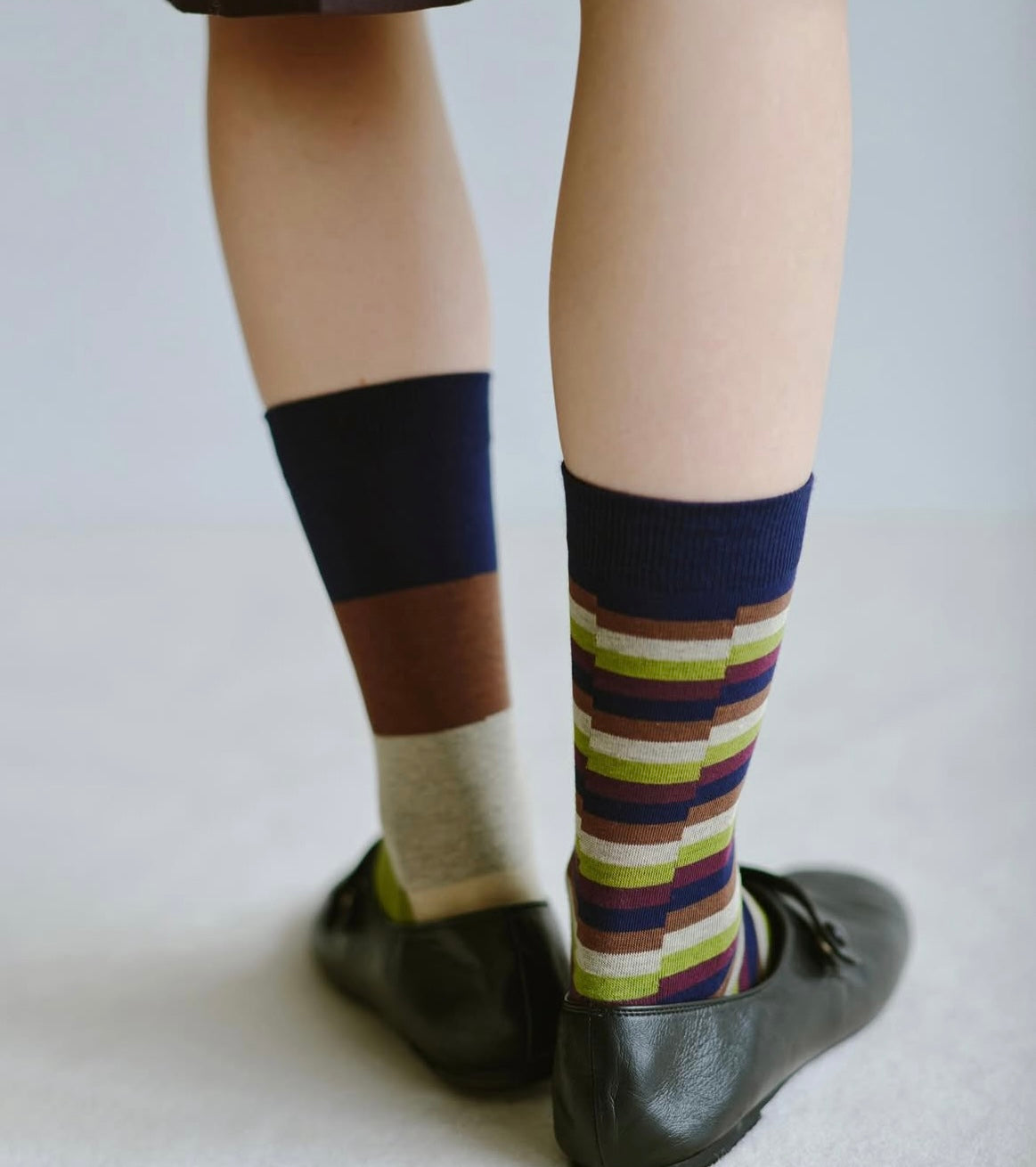 Calzini Spaiati In Cotone Dusk Border