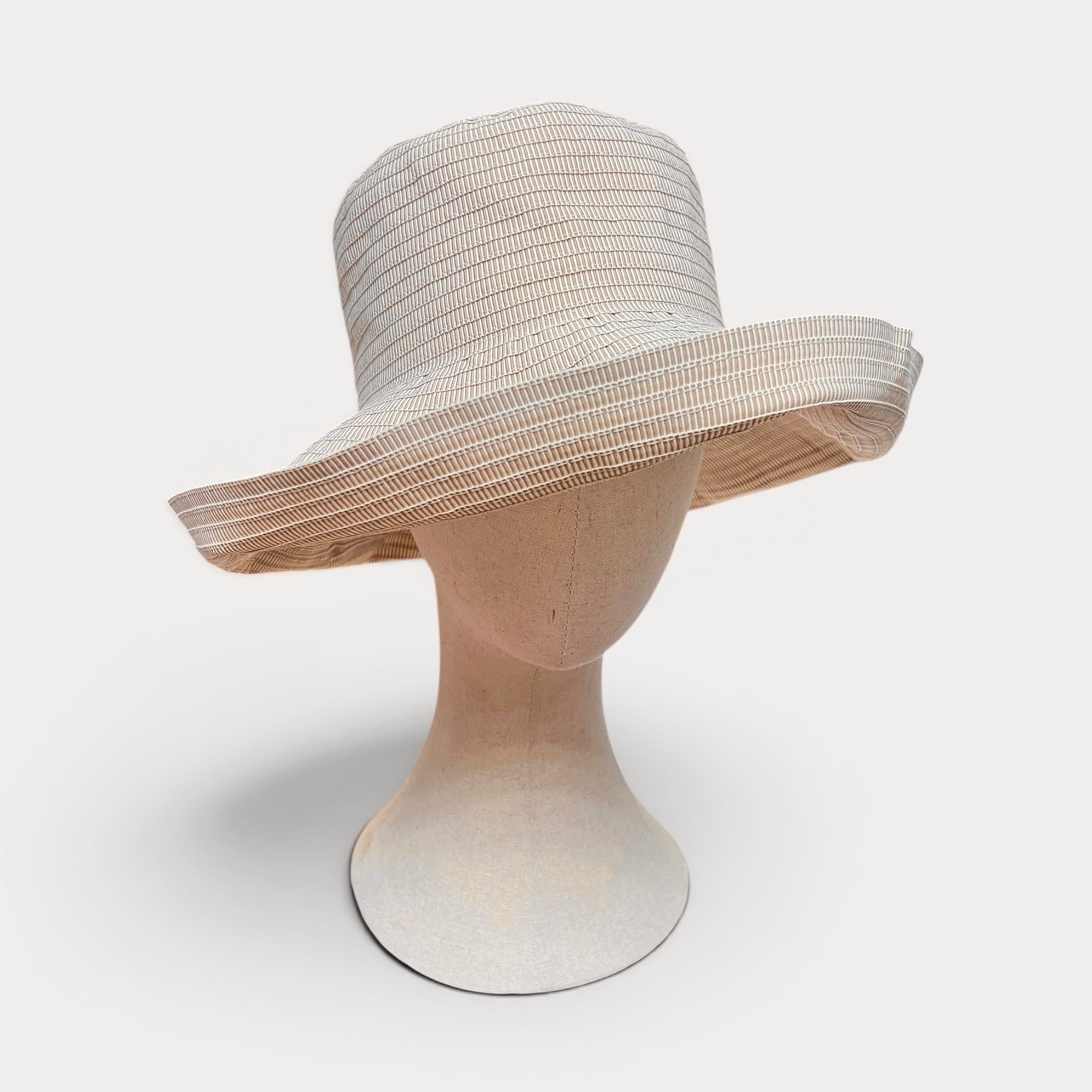 Cappello Donna Estivo In Cotone Ala Larga Pieghevole - Grevi