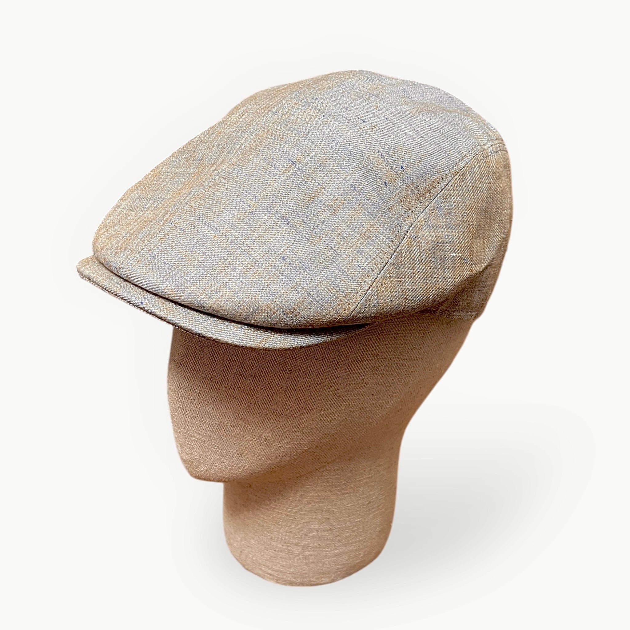 Coppola Uomo Estiva Beige Sabbia In Puro Lino Revertera