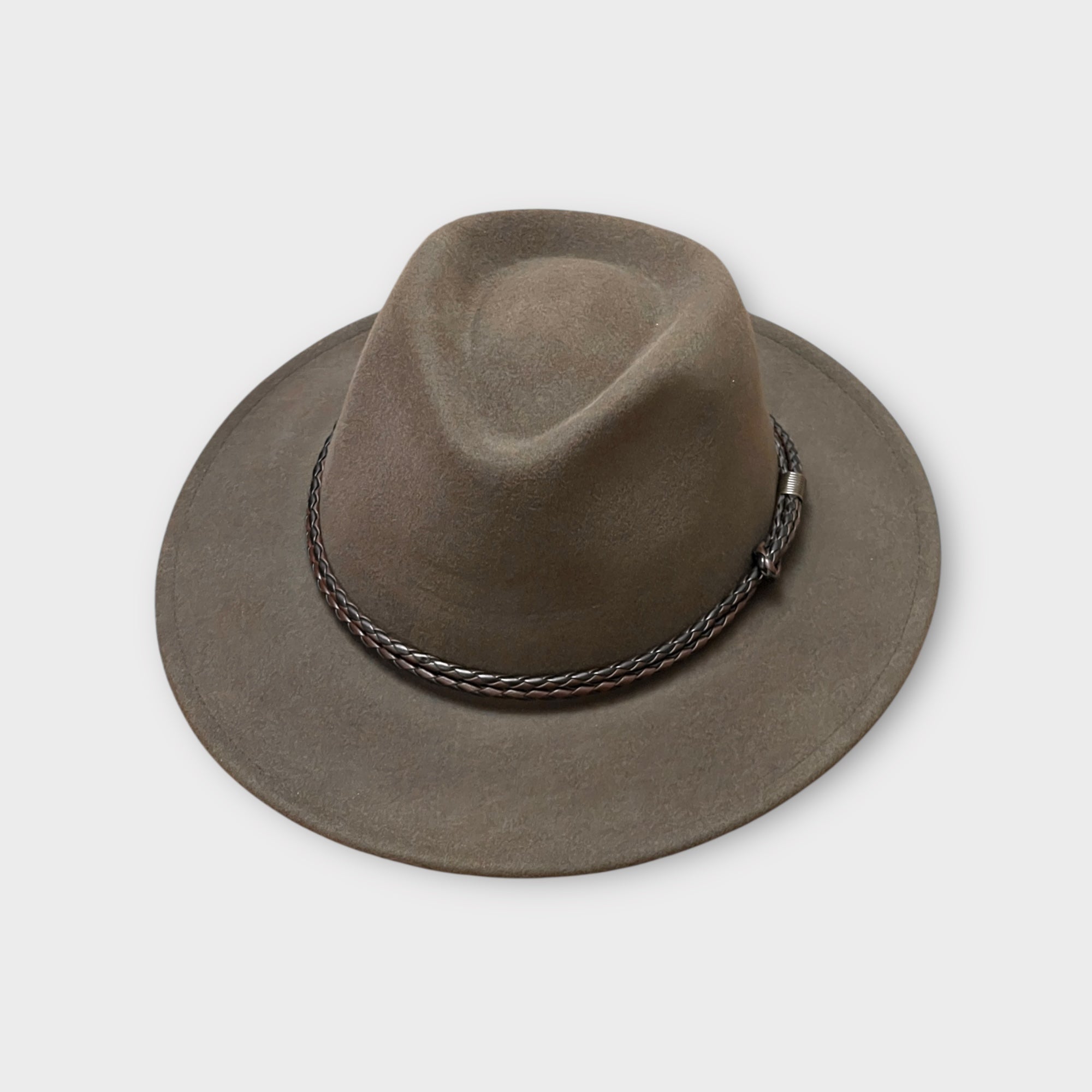 Cappello Country Unisex In Feltro Extra Di Lana Merinos Fango