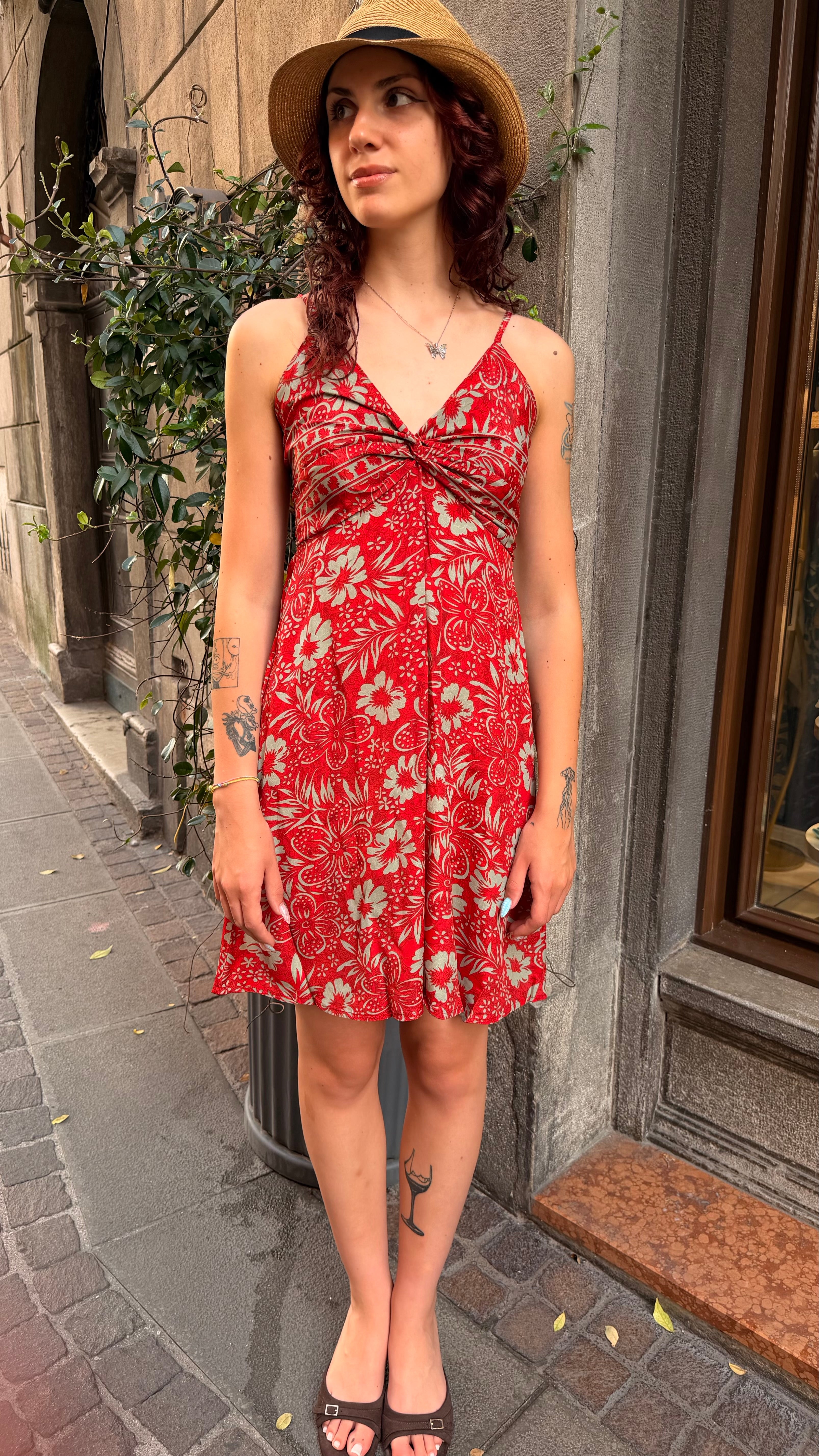 Abito Estivo Donna Midi in 70% Seta Spallina Regolabile - Cappelleria Bacca