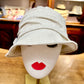 Cappello Cloche Da Donna In Lino Color Ecru