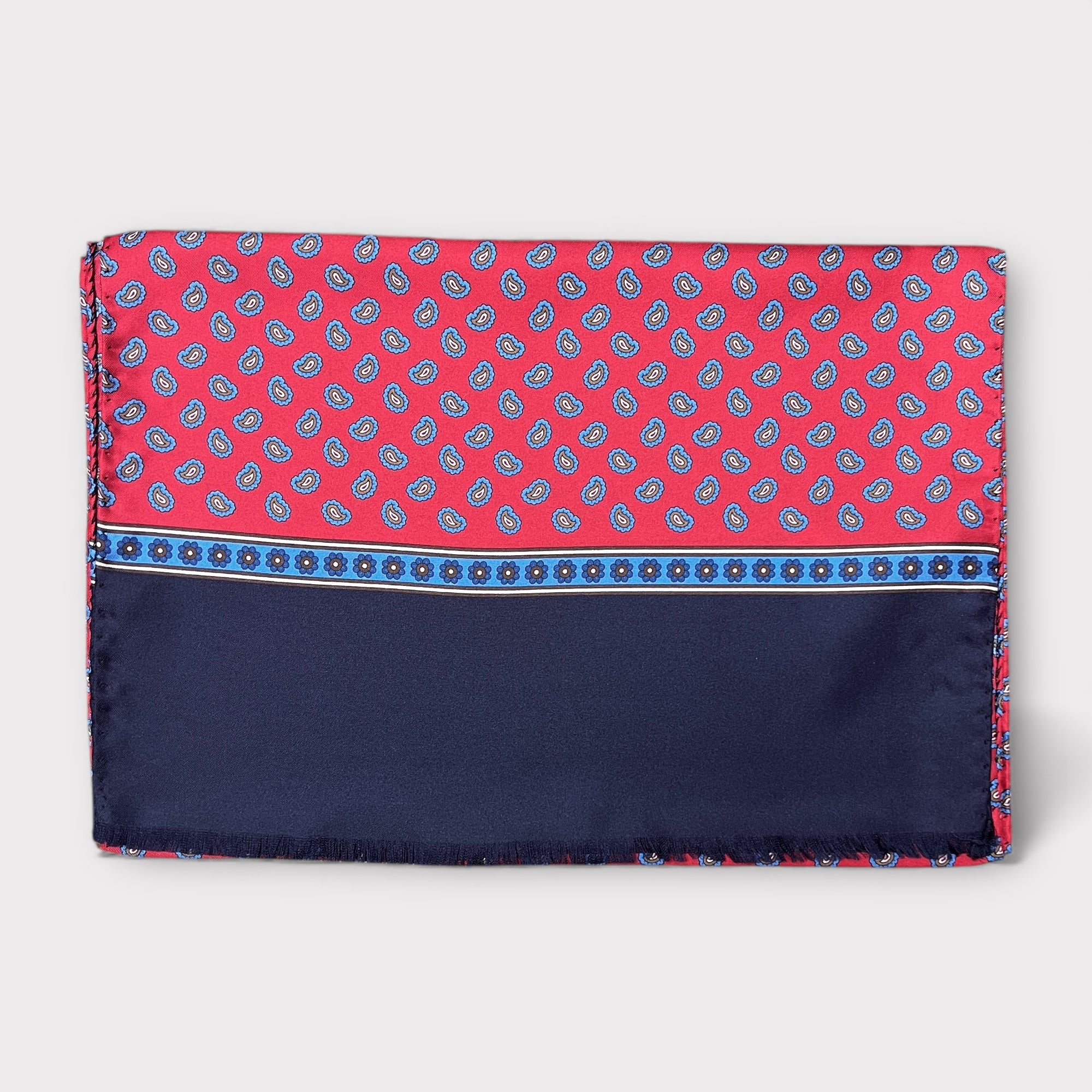 Sciarpa Uomo In Pura Seta 33x180 Fantasia Cravatta