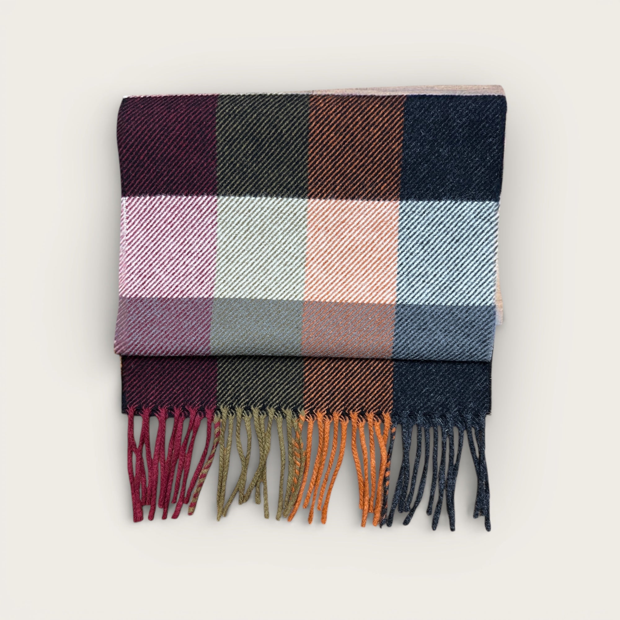 Sciarpa Unisex In Panno Di Lana 30 cm x 180 cm Check