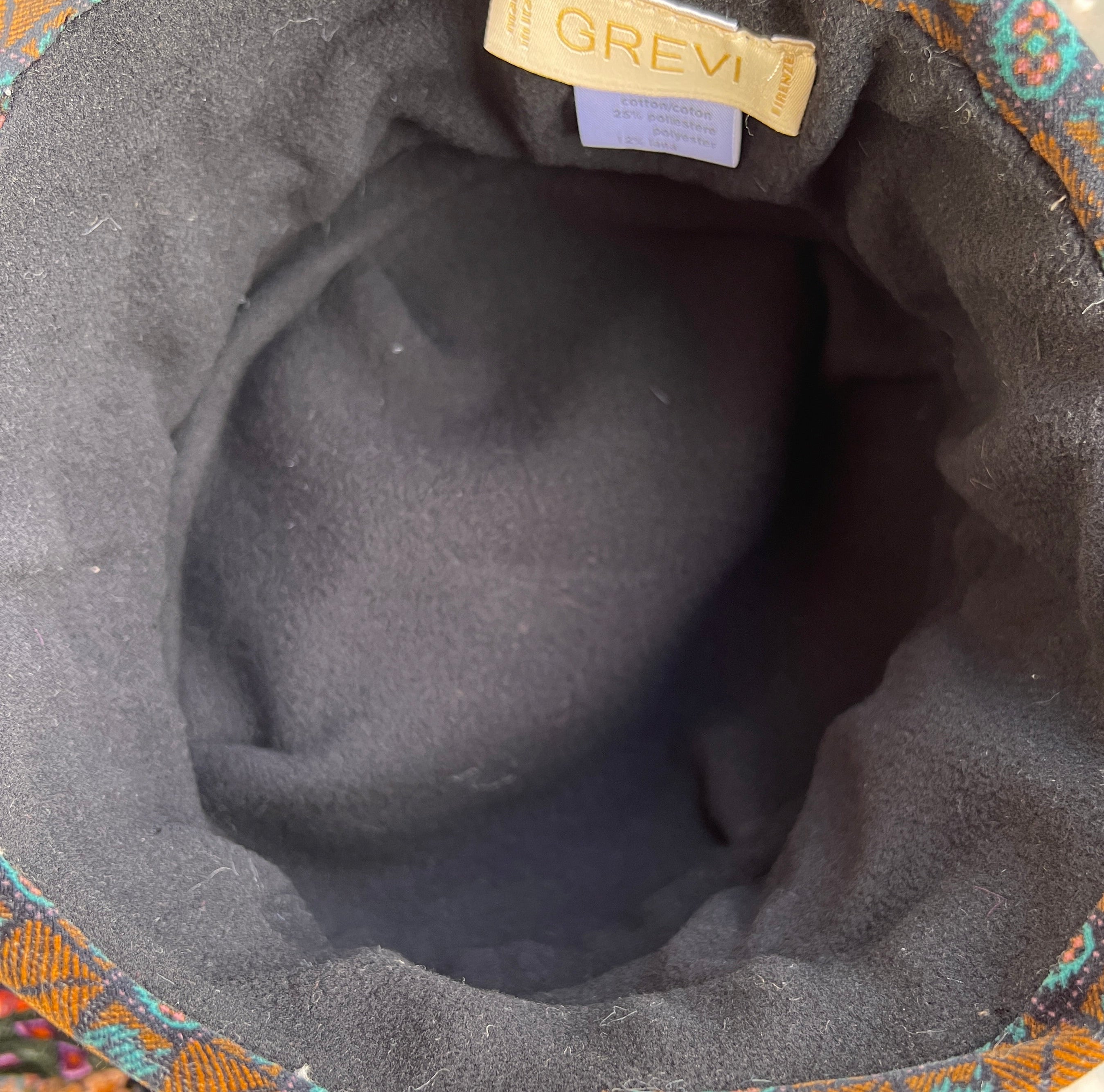 Cappello Toque Donna Invernale In Velluto E lana Patchwork Grevi