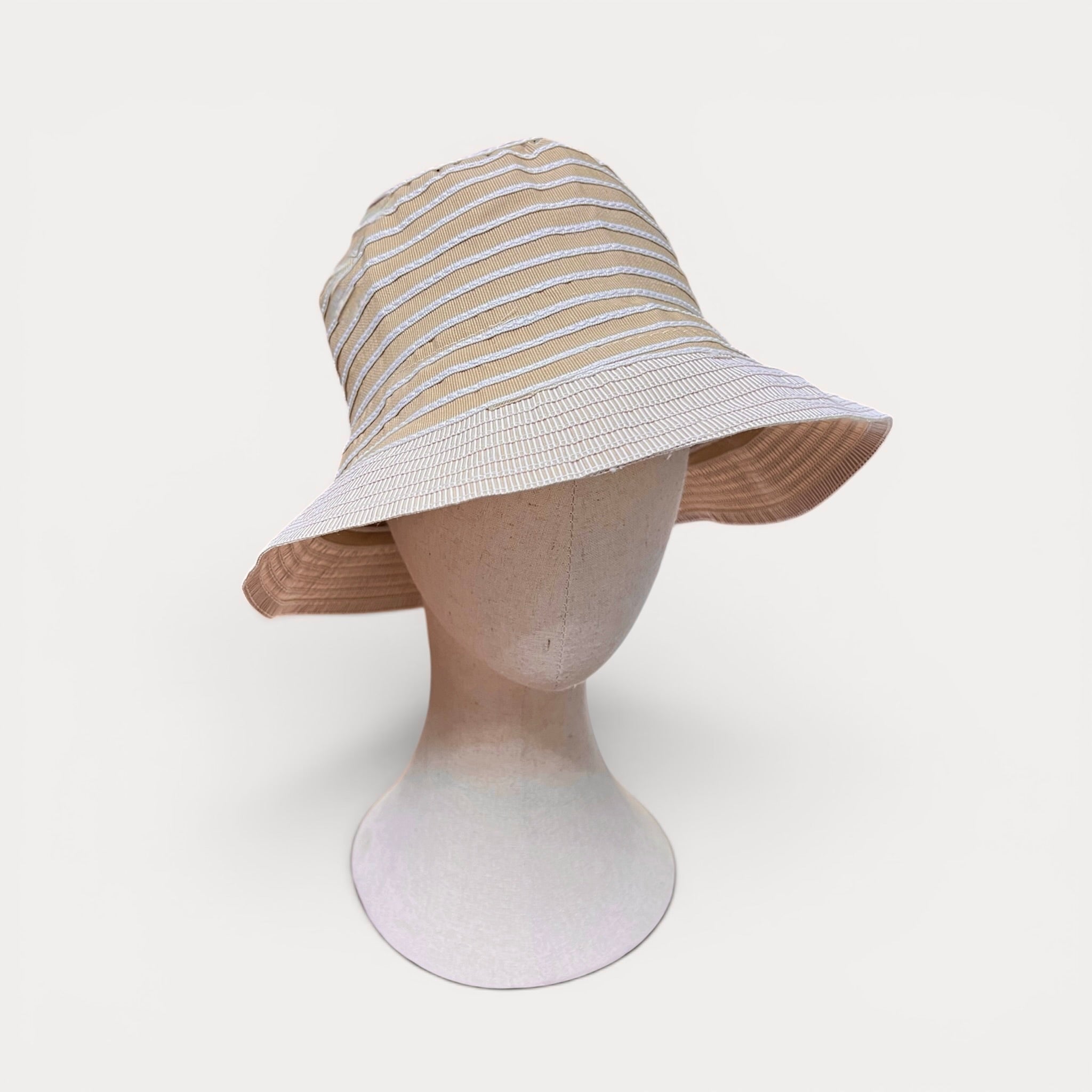 Cappello Cloche Donna Estivo In Cotone Bicolor - Grevi