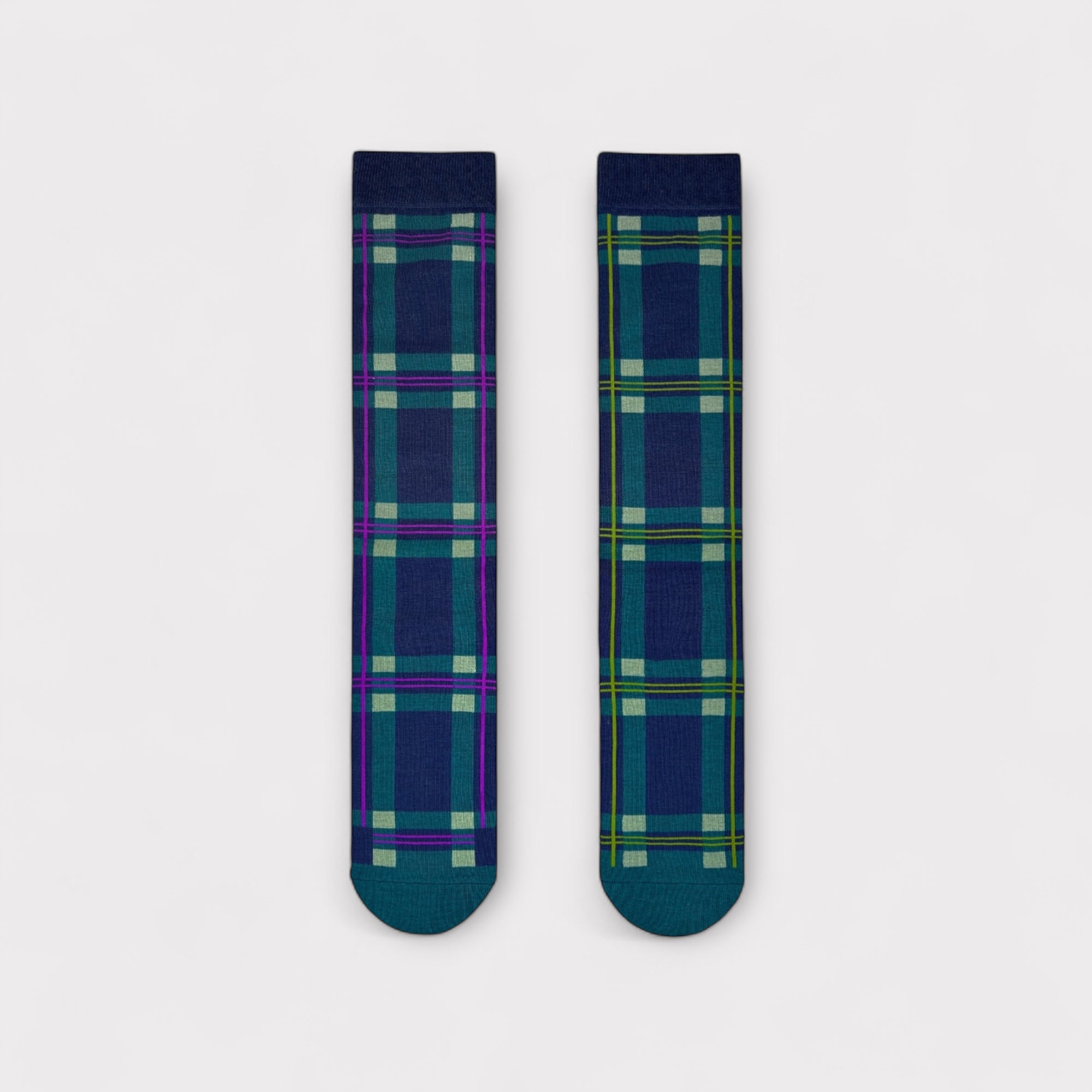 Calzini Spaiati Lunghi In Cotone Check Check