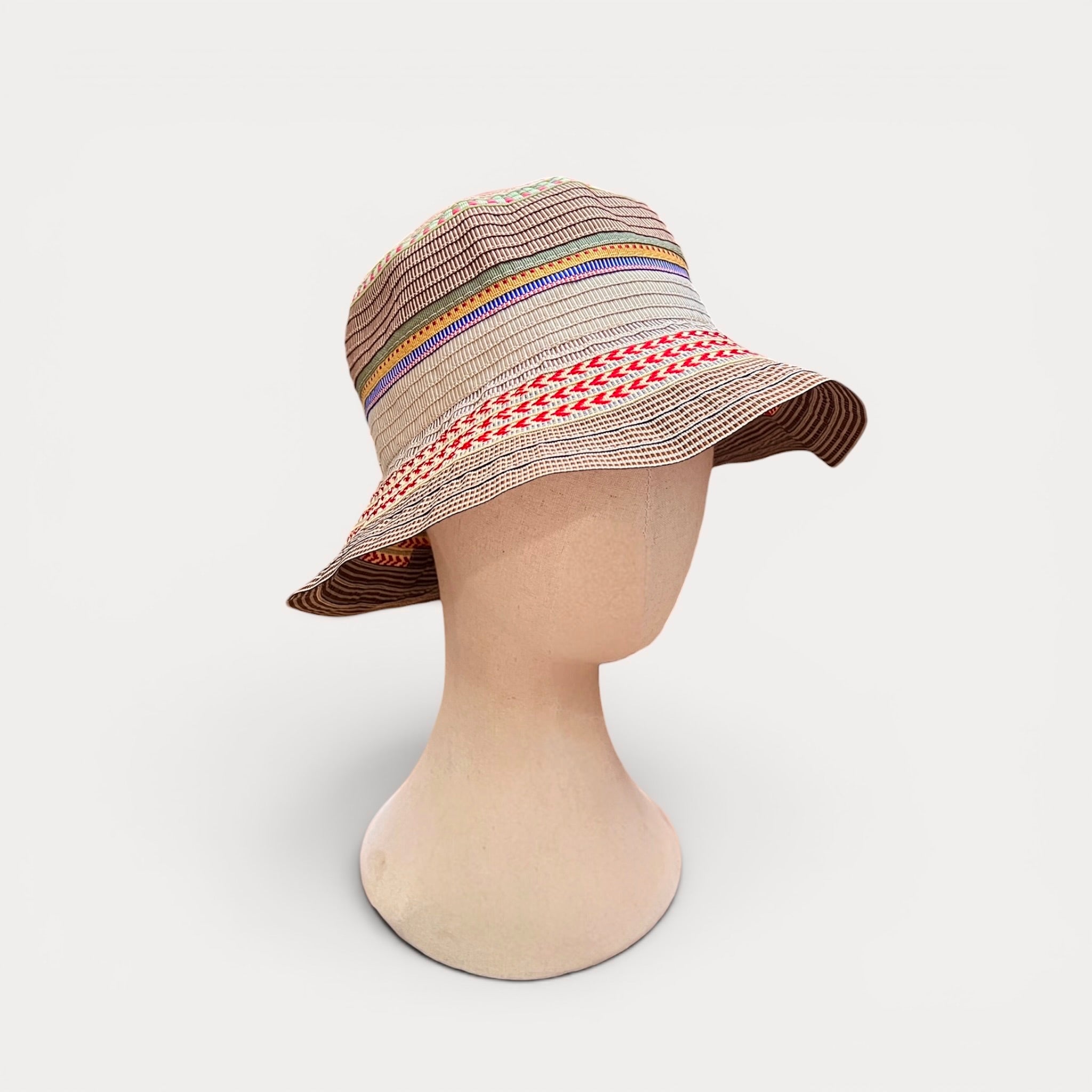 Cappello Donna Estivo In Cotone Multirighe Grevi - Cappelleria Bacca