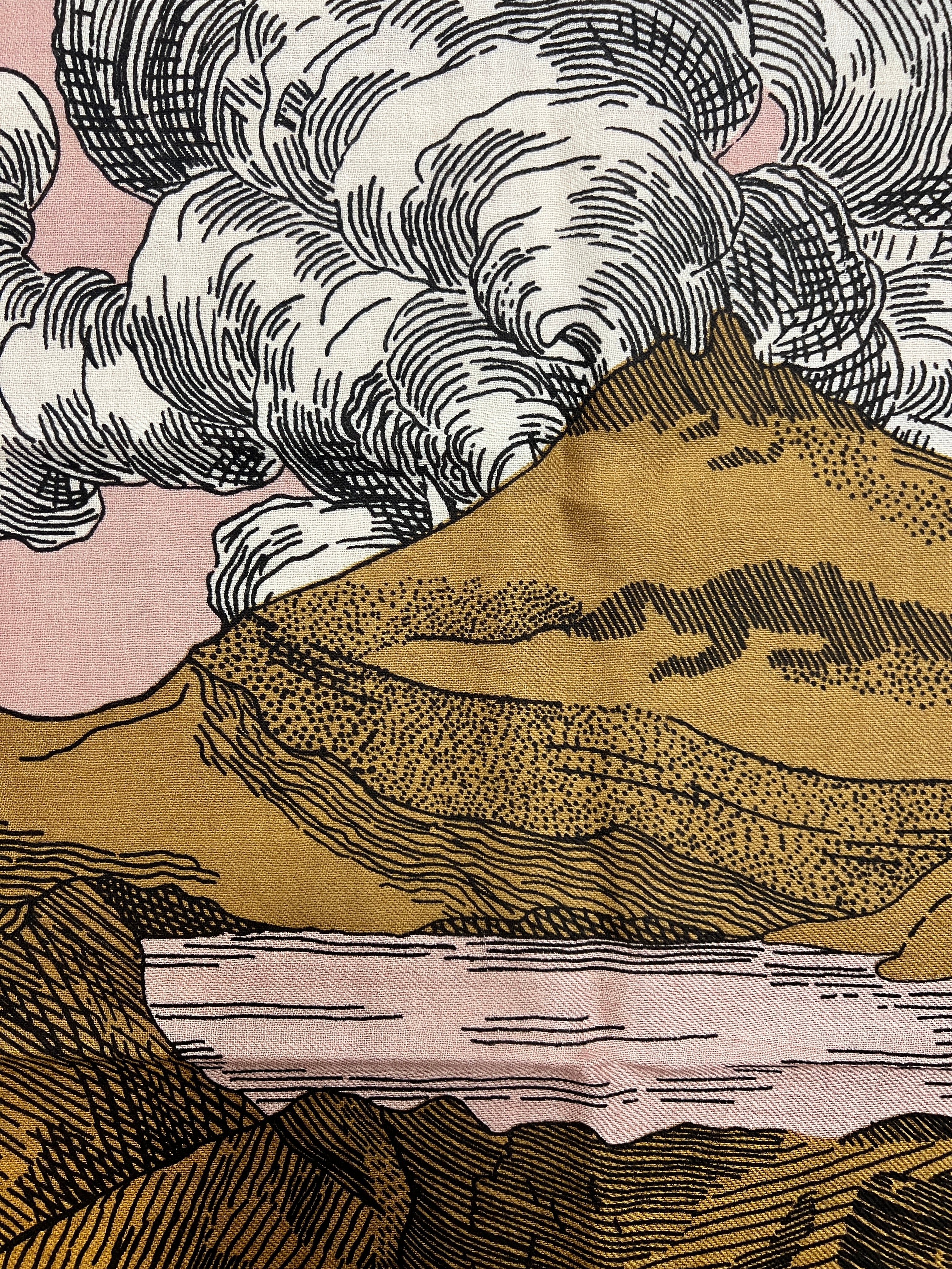 sciarpa in lana inoui 70 x 190 cm rosa ocra Montana