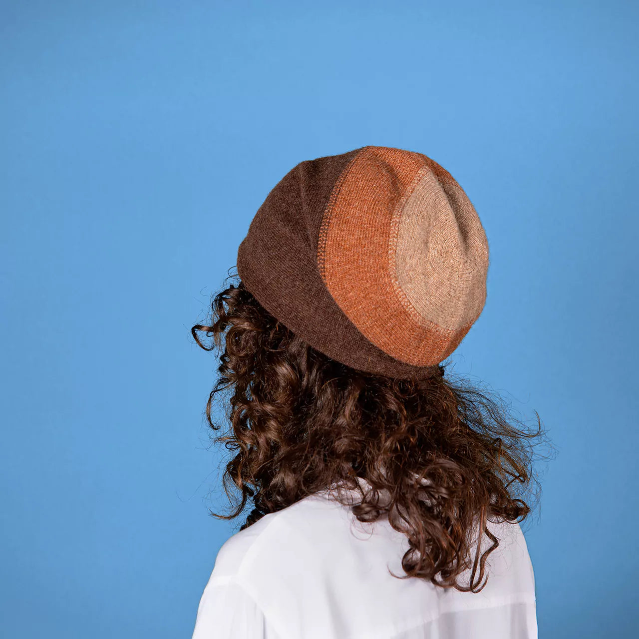 Berretto Beanie In Panno Di Lana Tricolor Kopka