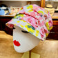 Cappello Estivo con Visiera Da Donna In Lino multicolor