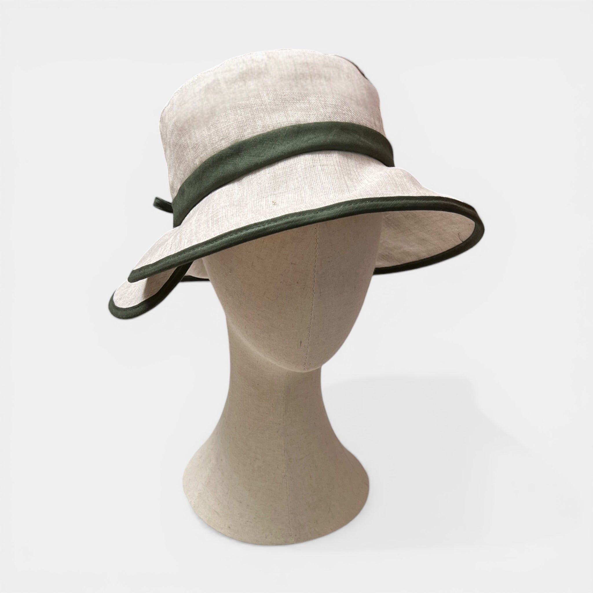 Cappello Estivo Da Donna In puro Lino Bordo Color