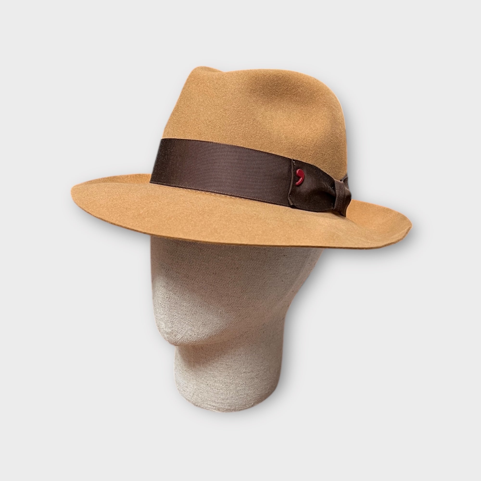 Cappello Fedora In Feltro di lapin Camel