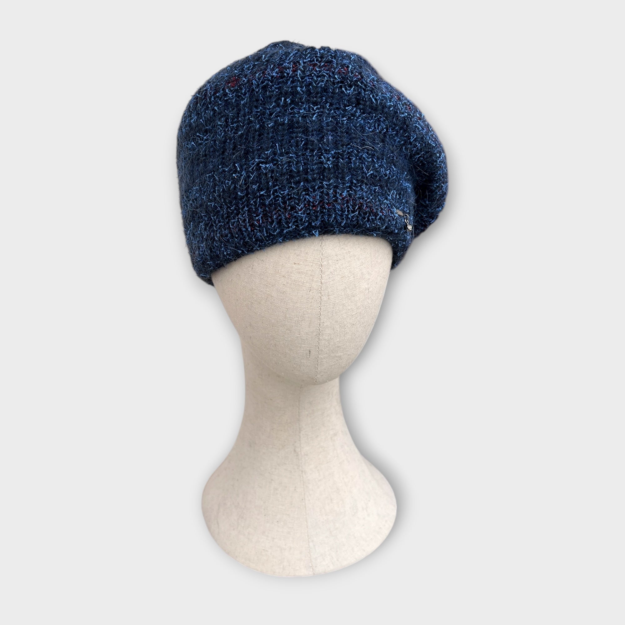 Basco Donna In Maglia Di Mohair Con Lurex A Motivo Rigato