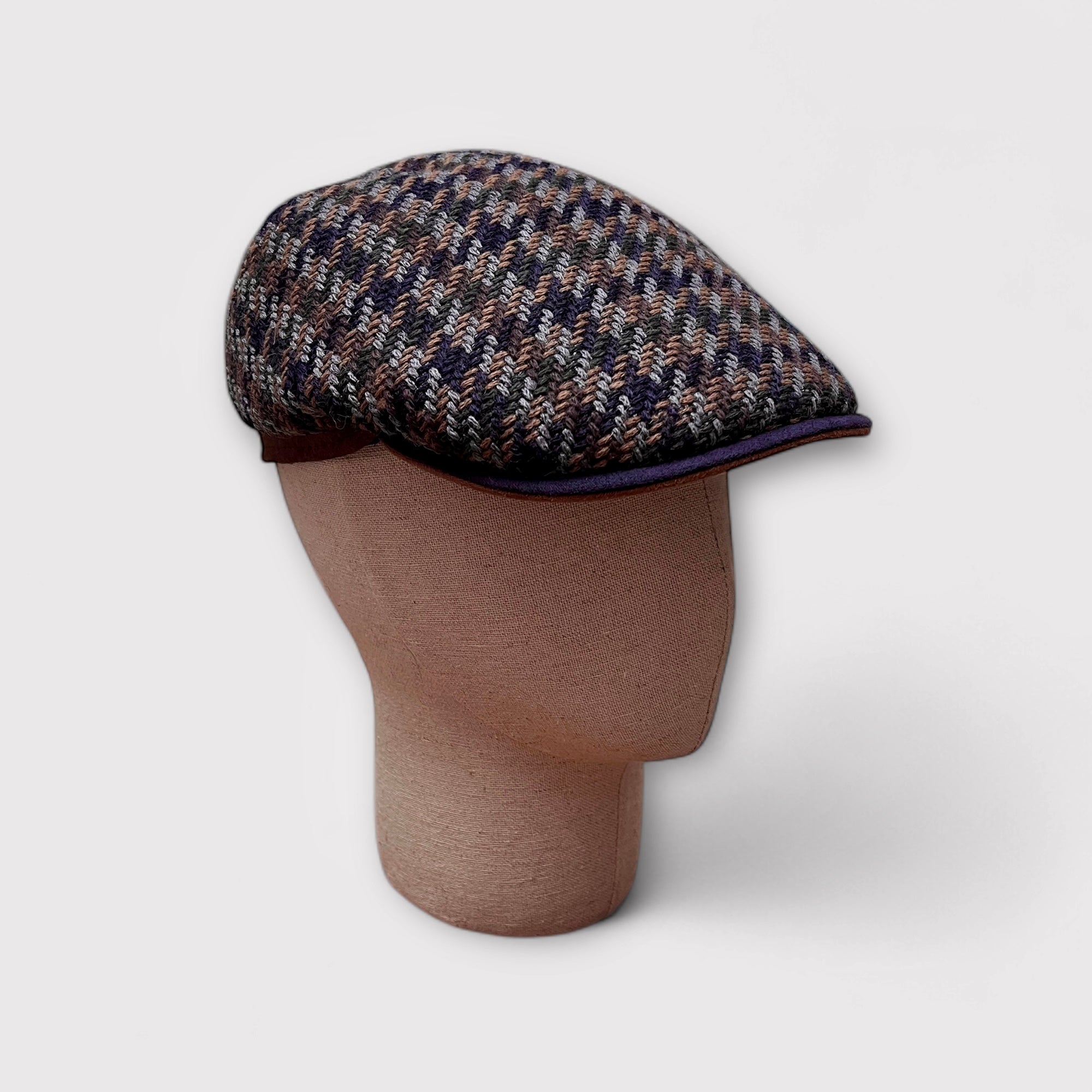 Coppola Uomo Invernale In Tessuto Di Lana Pied De Poule