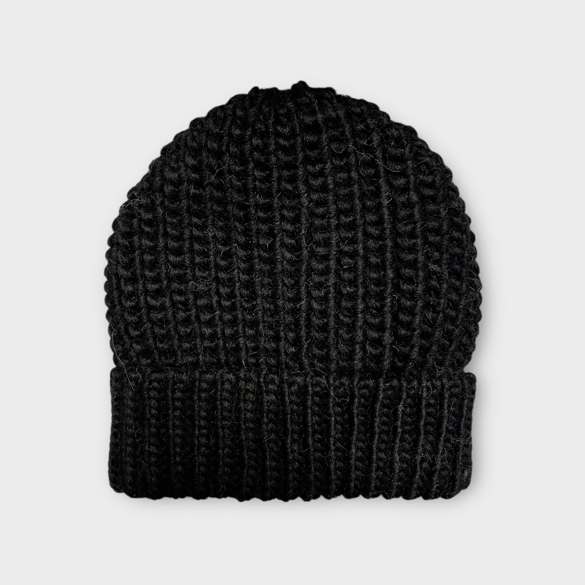 Berretto In Maglia Di Lana Con Risvolto