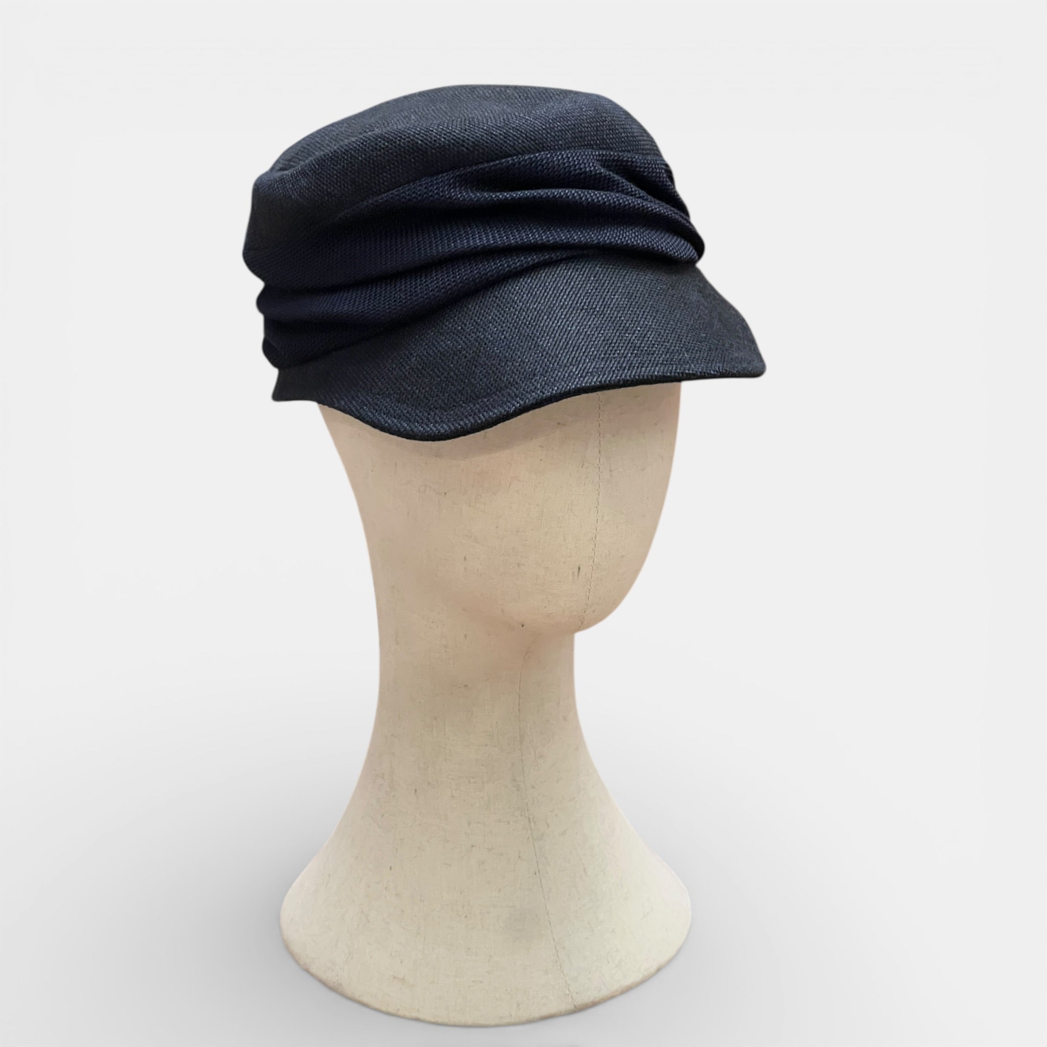 Berretto Con Visiera In Lino Blu Mature Ha.