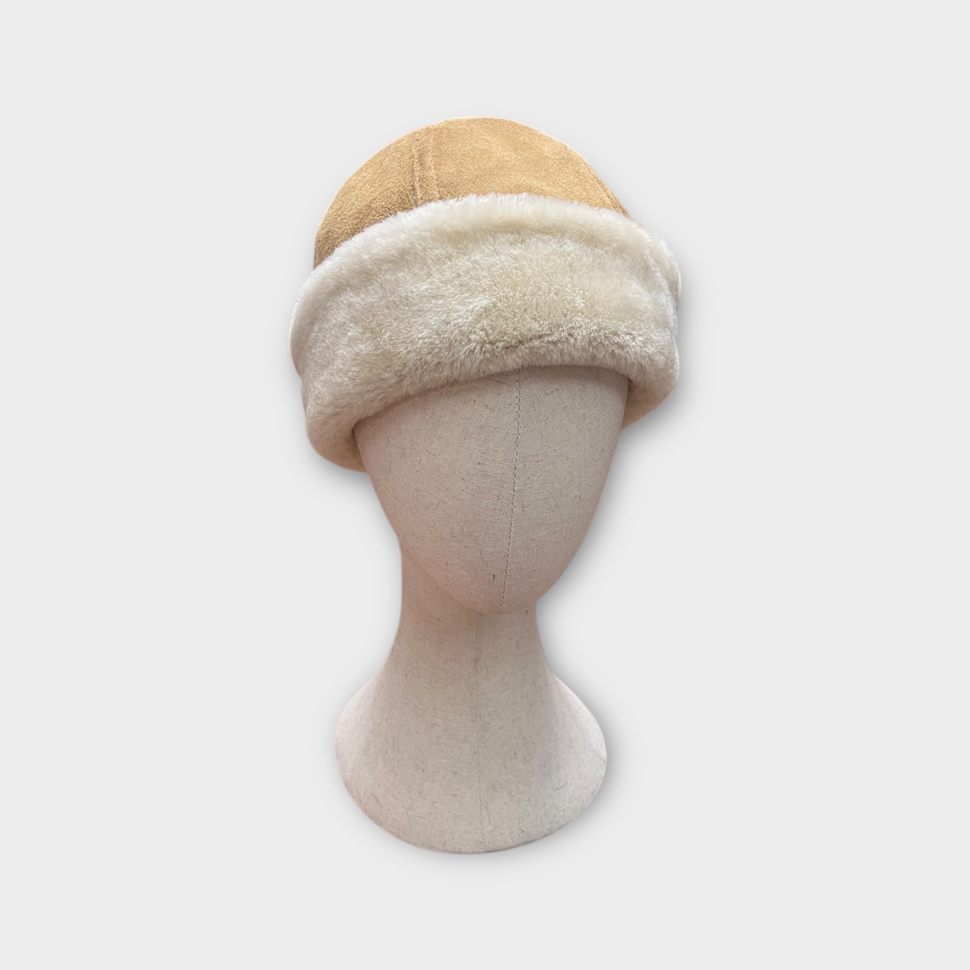 Berretto In Pelle E Pelliccia di Montone