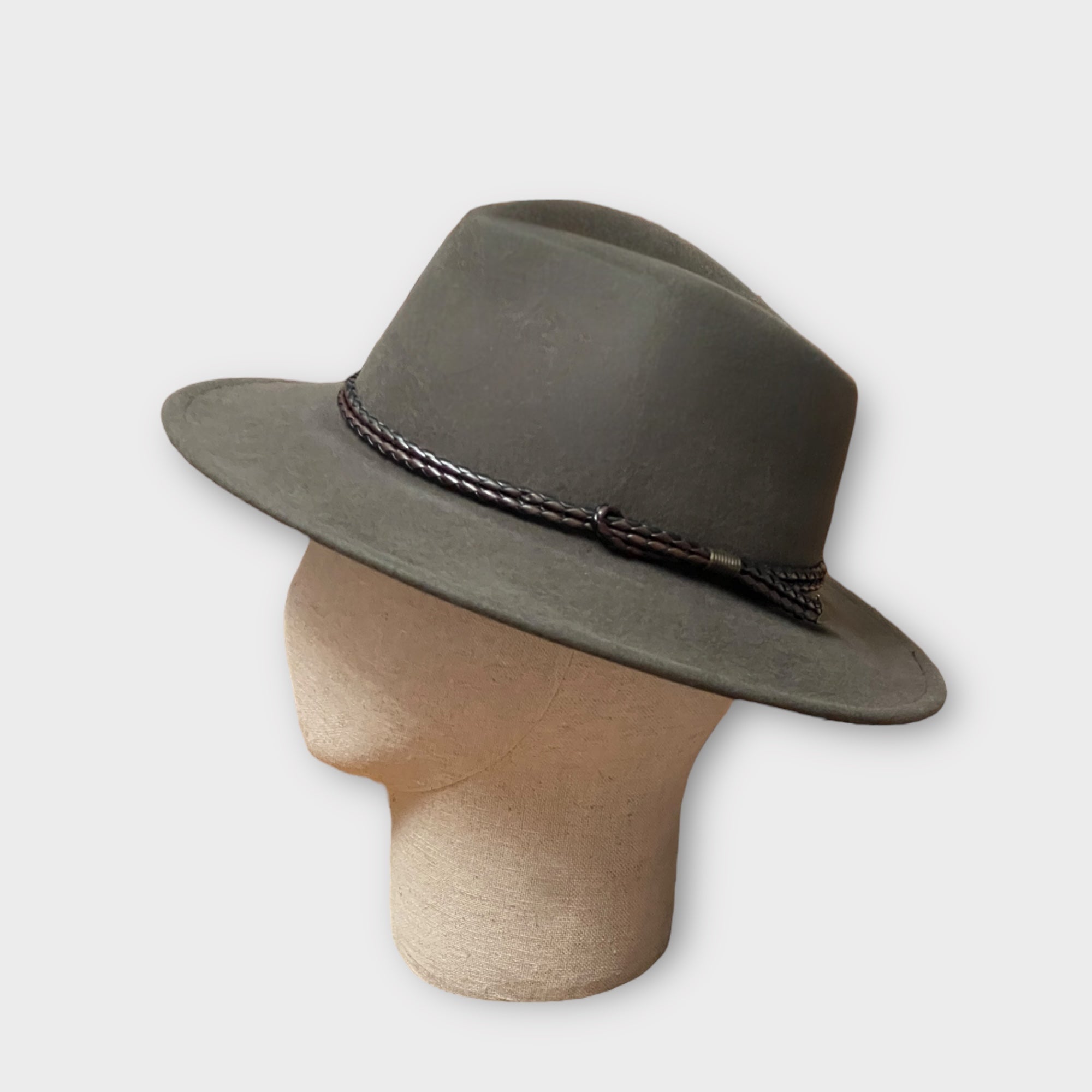 Cappello Country Unisex In Feltro Extra Di Lana Merinos Fango