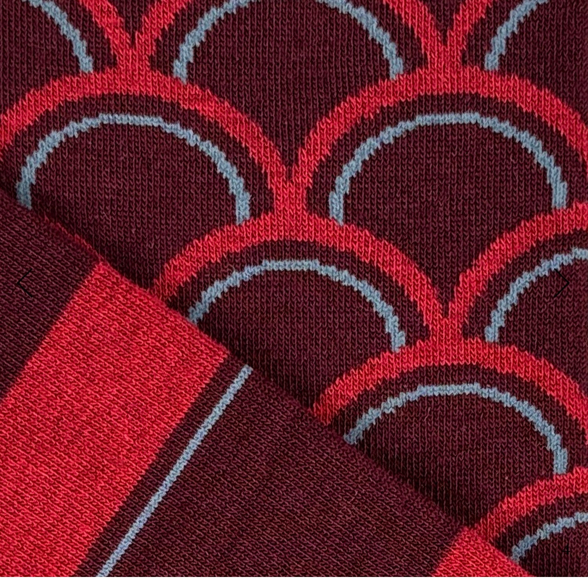 Calzini Spaiati Lunghi In Cotone Burgundy Crane