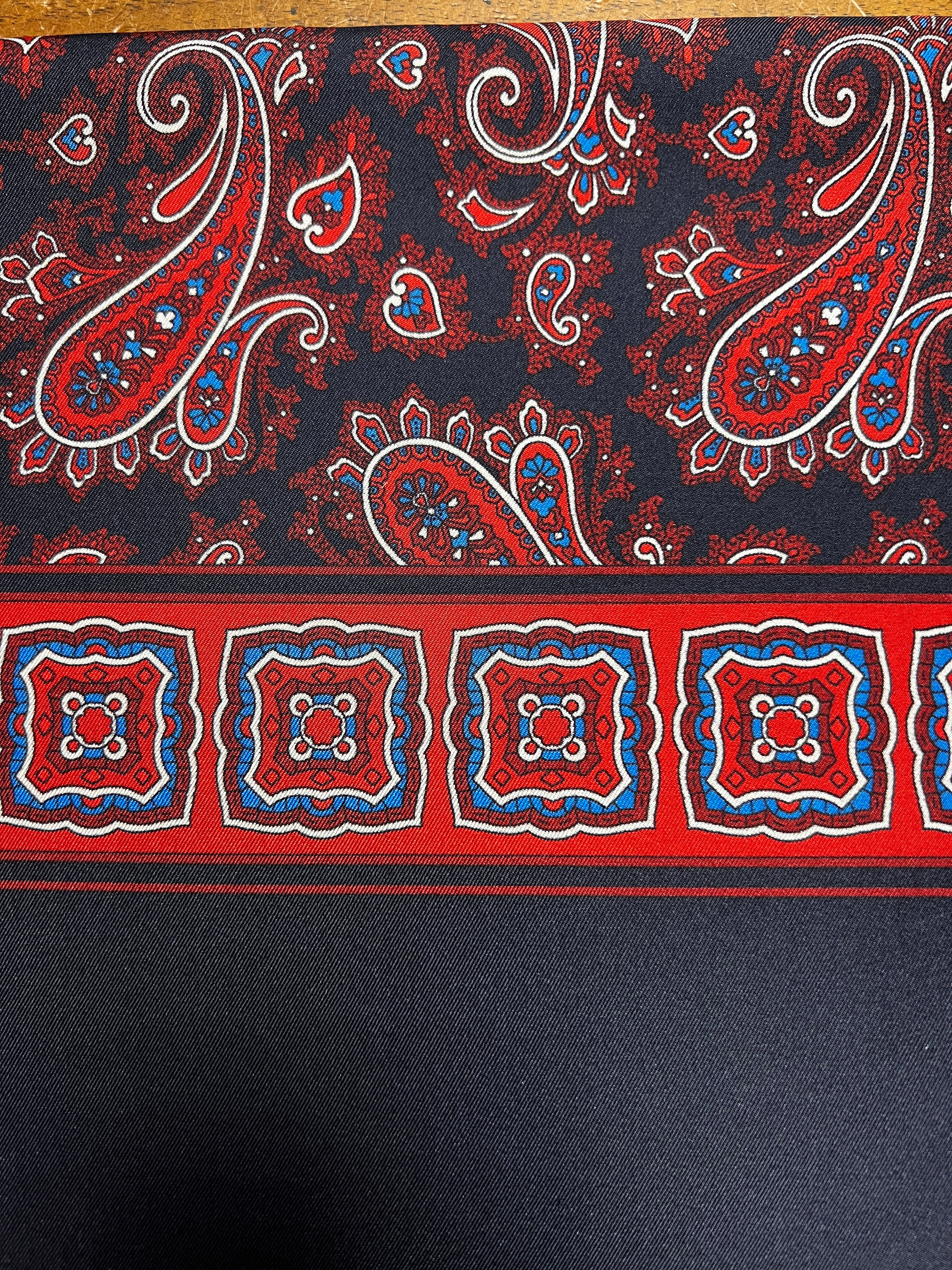 Sciarpa Uomo In Twill Di Pura Seta 33x180 Fantasia Cashmere