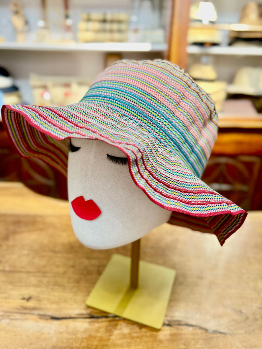 Cappello Donna Cloche Grevi In Tessuto Multicolor