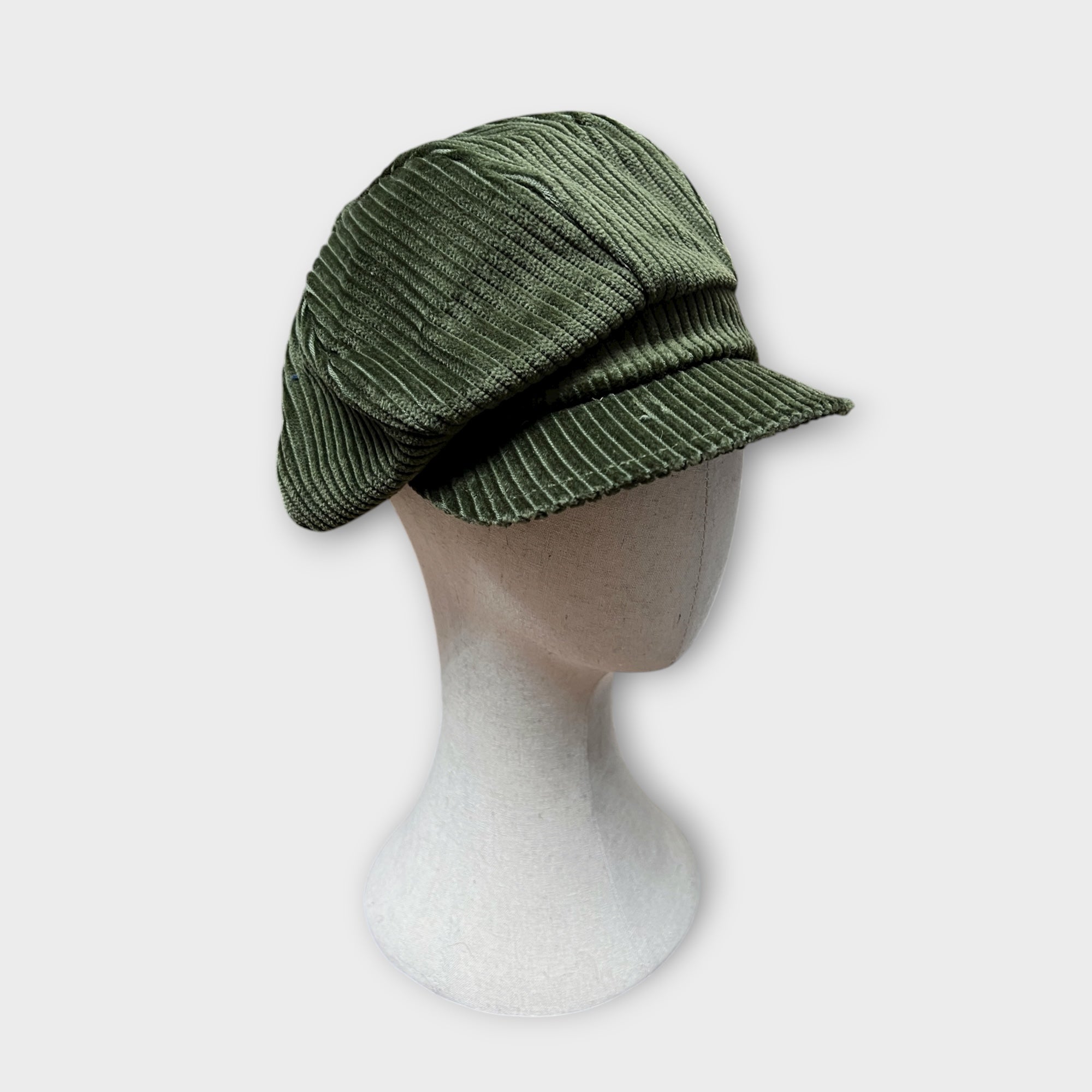 Berrettone 8 Spicchi Unisex In Velluto A Coste Con Visiera