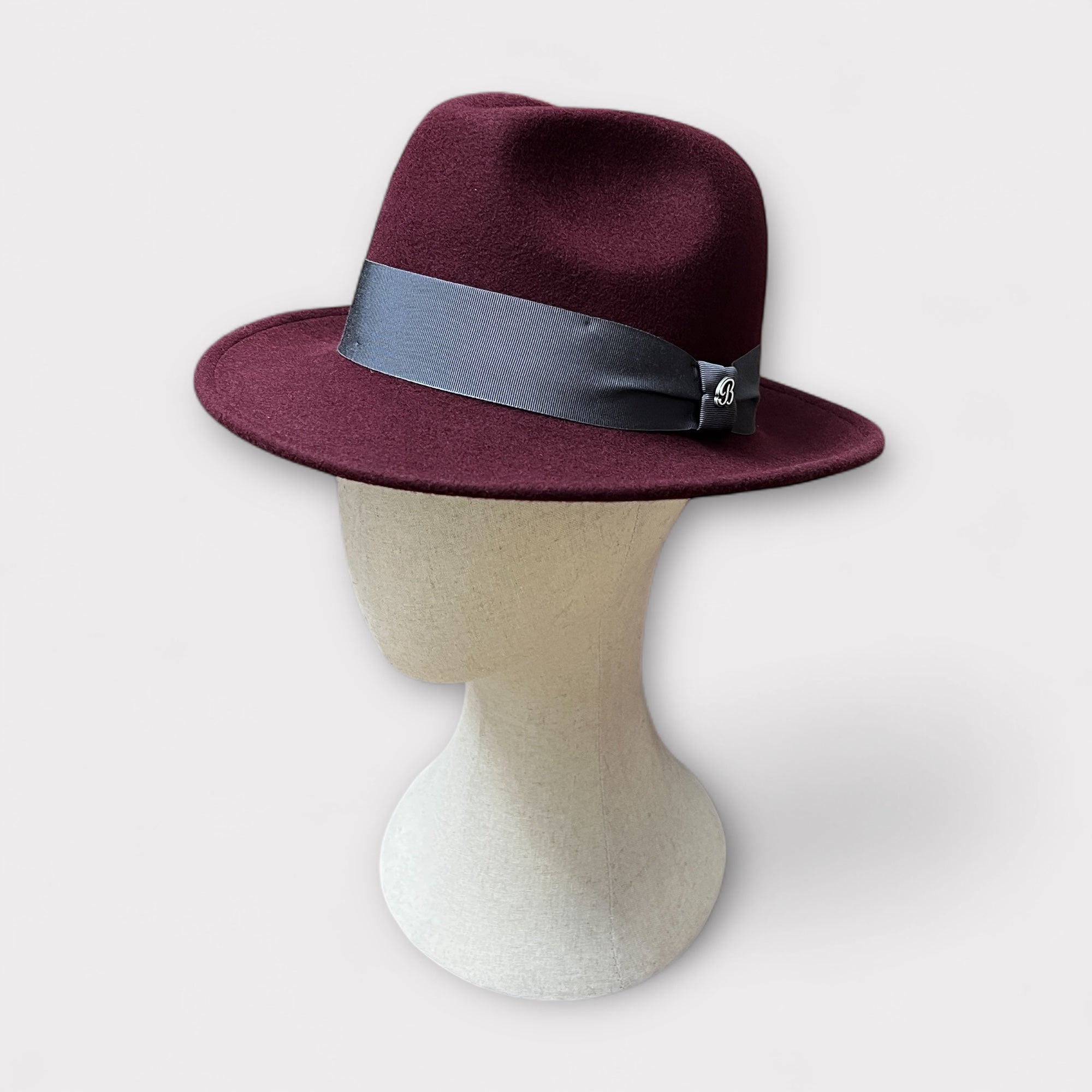Cappello Fedora Unisex In Feltro Di Lana Extrafine