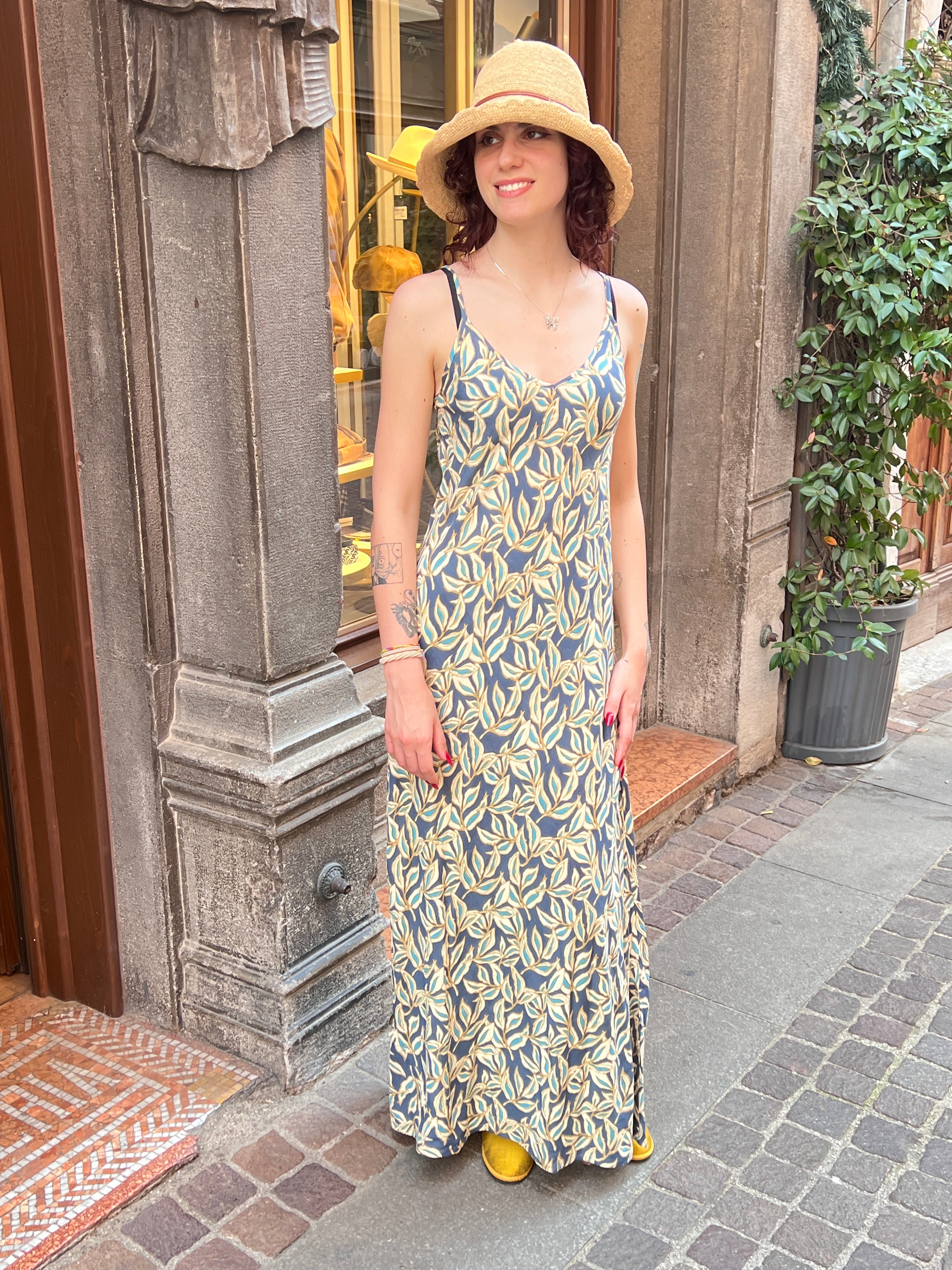 Abito Da Donna Lungo In Viscosa
