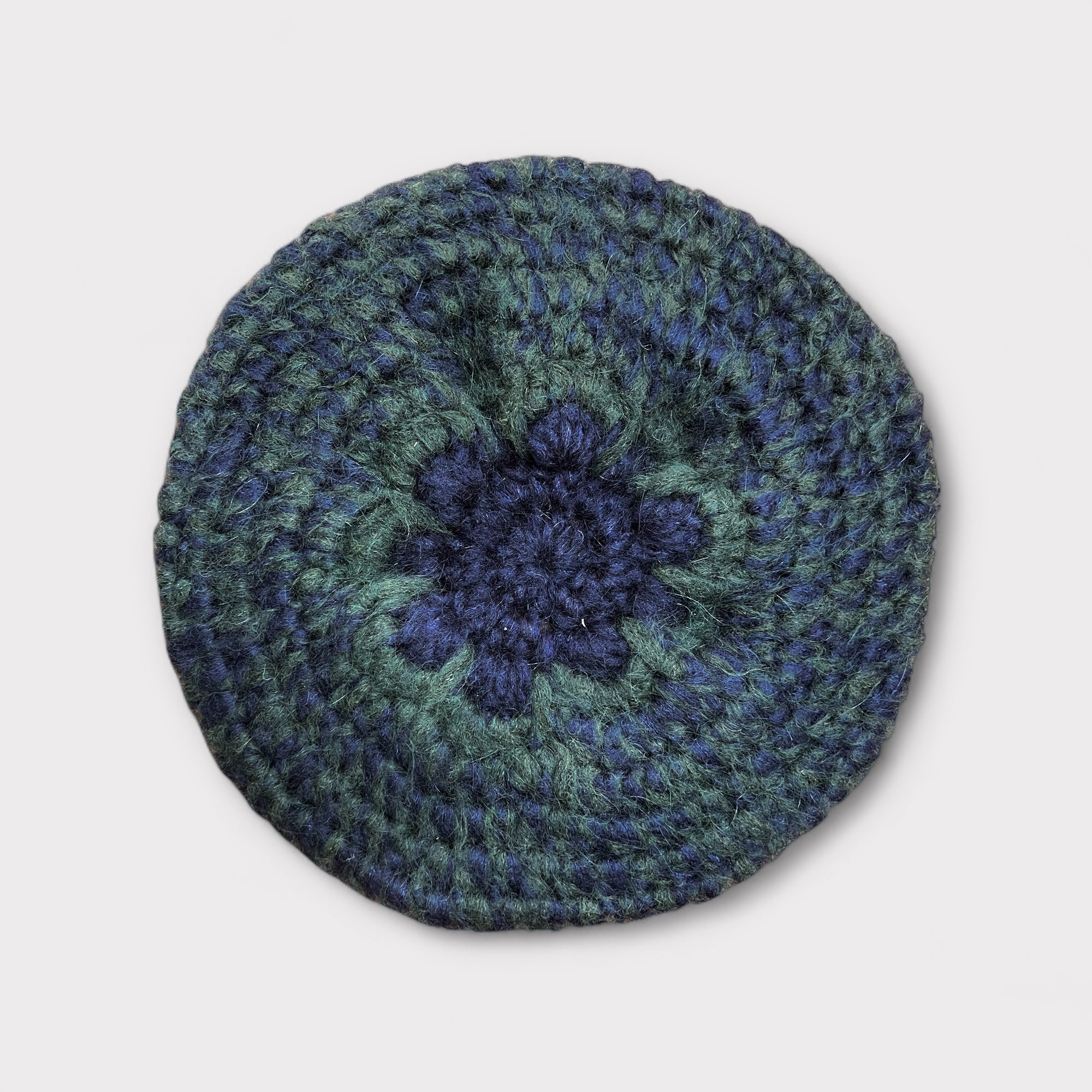 Basco In Maglia Di Lana Handmade Bicolore