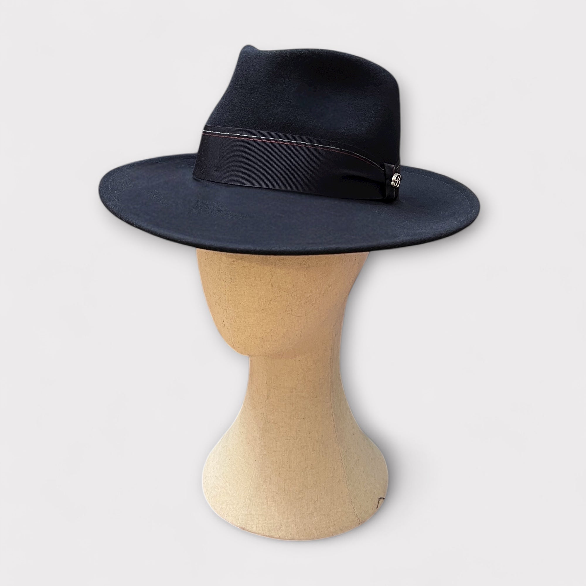 Cappello Fedora In Feltro Di Lana Merinos Extra Fine Ala 7cm