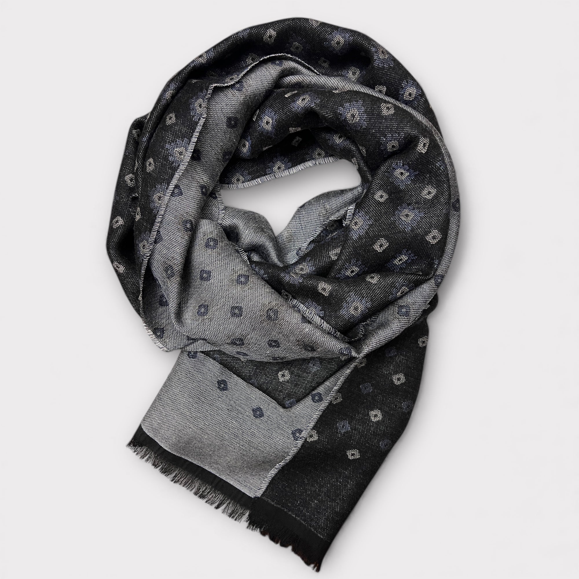 Sciarpa Invernale Uomo In Tessuto Fantasia Rombi 180 cm x 50 cm