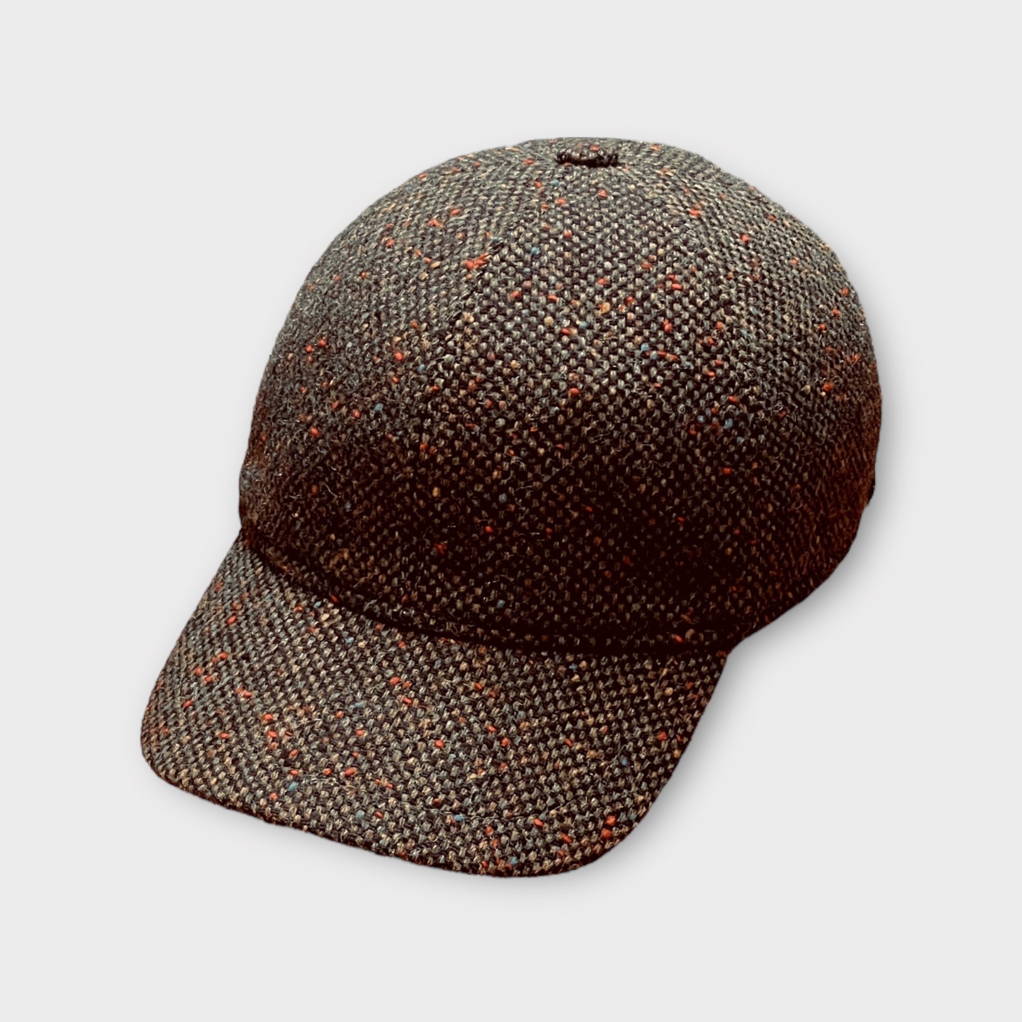 Baseball In Pura Lana Tweed Marrone