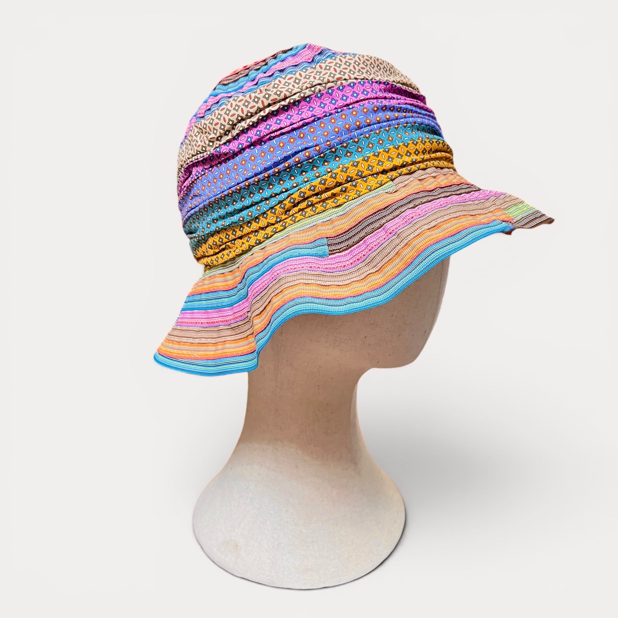 Cappello Donna Estivo In Cotone Patchwork Grevi
