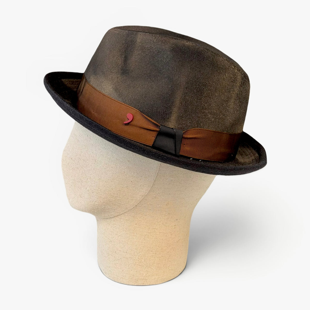 Cappello Trilby "J-Ax" In Tessuto Di Lana Nero Sfumato Alfonso D'Este