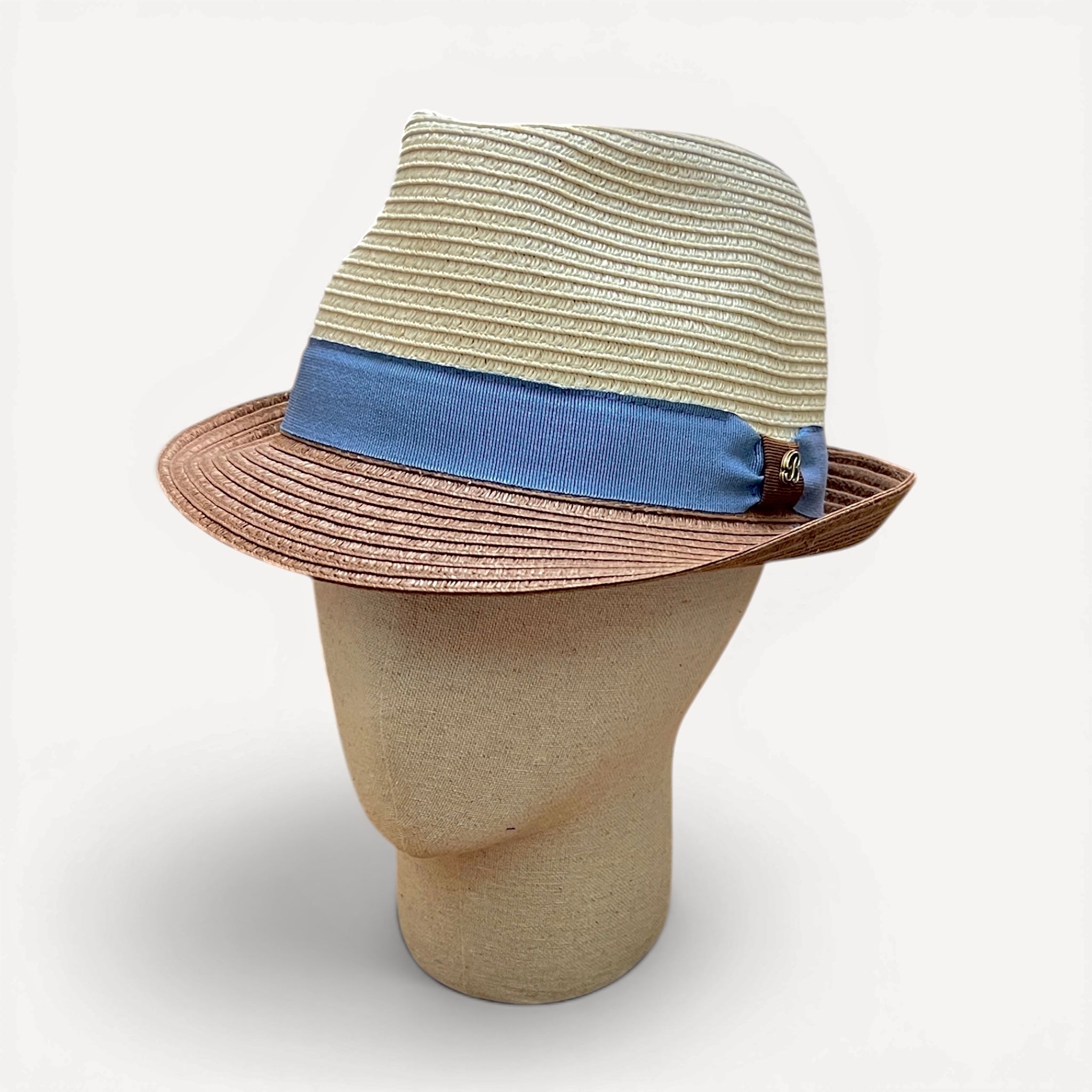Cappello Trilby Estivo In Papier Bicolor - Cappelleria Bacca