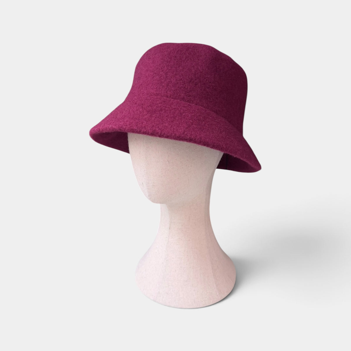 Cloche - Bucket In Panno di Pura Lana Pieghevole