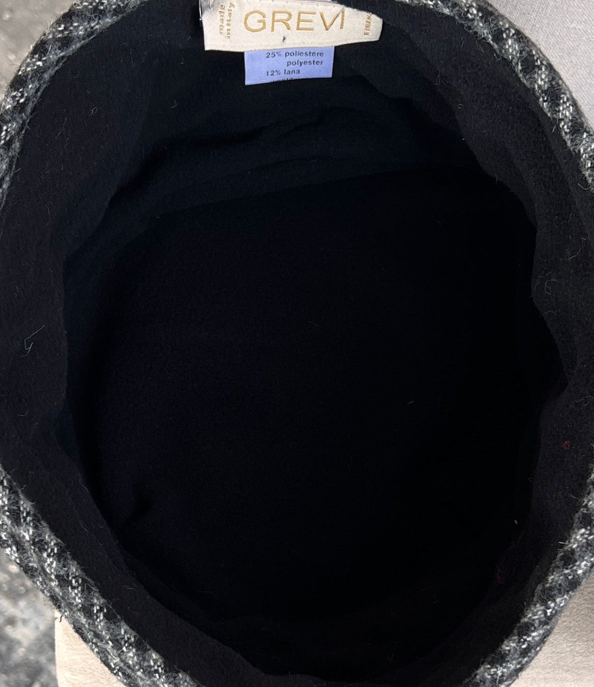 Cappello Toque Donna Invernale In Tessuto Tartan Patchwork Grevi