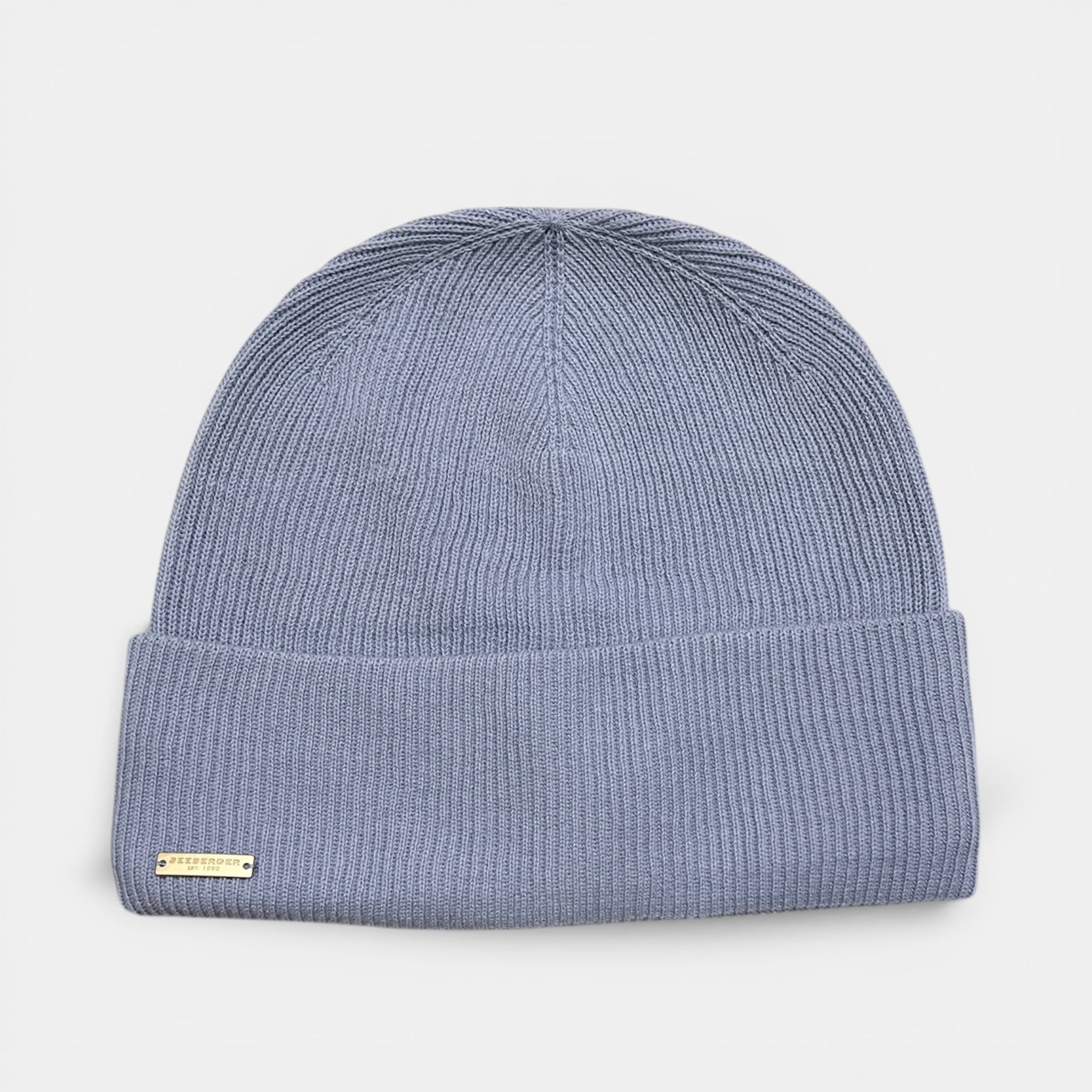 Berretto in Puro Cotone A Costina Fine Con Risvolto Leggero e Traspirante