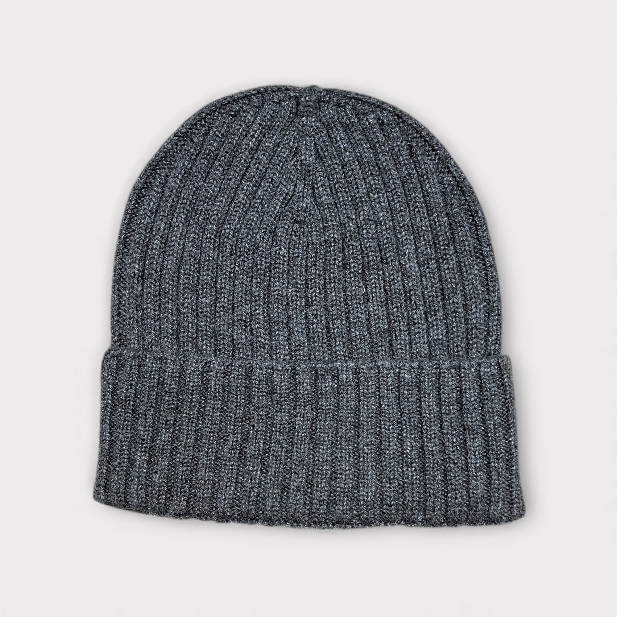 Unisex Pure Cashmere Ribbed Hat