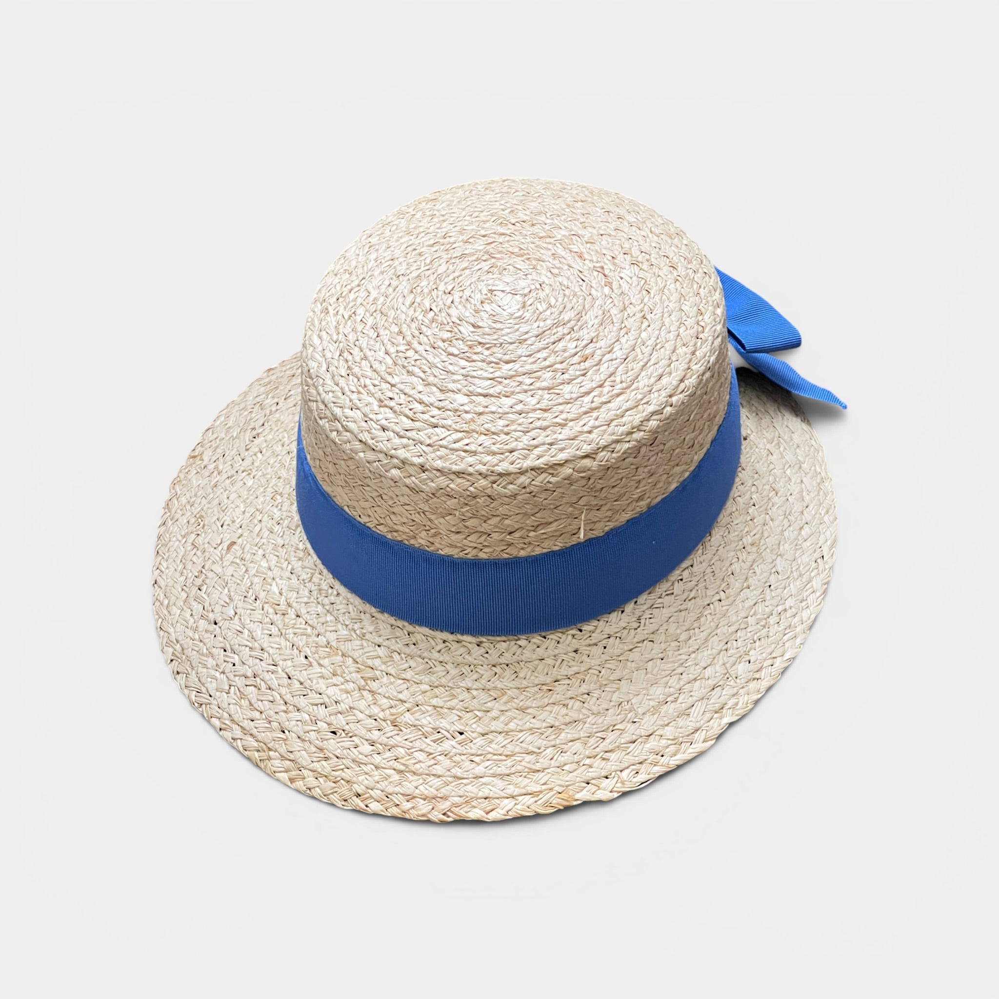 Cappello Estivo Da Donna Con Visiera Ampia In Paglia E Nastro Color - Cappelleria Bacca