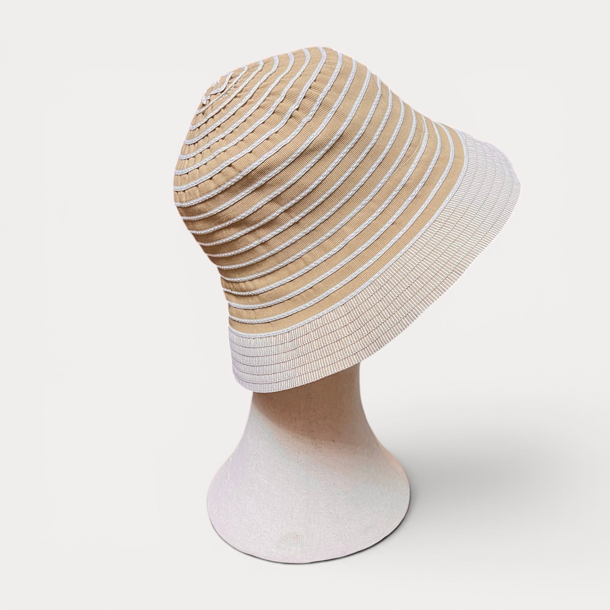 Cappello Cloche Donna Estivo In Cotone Bicolor - Grevi