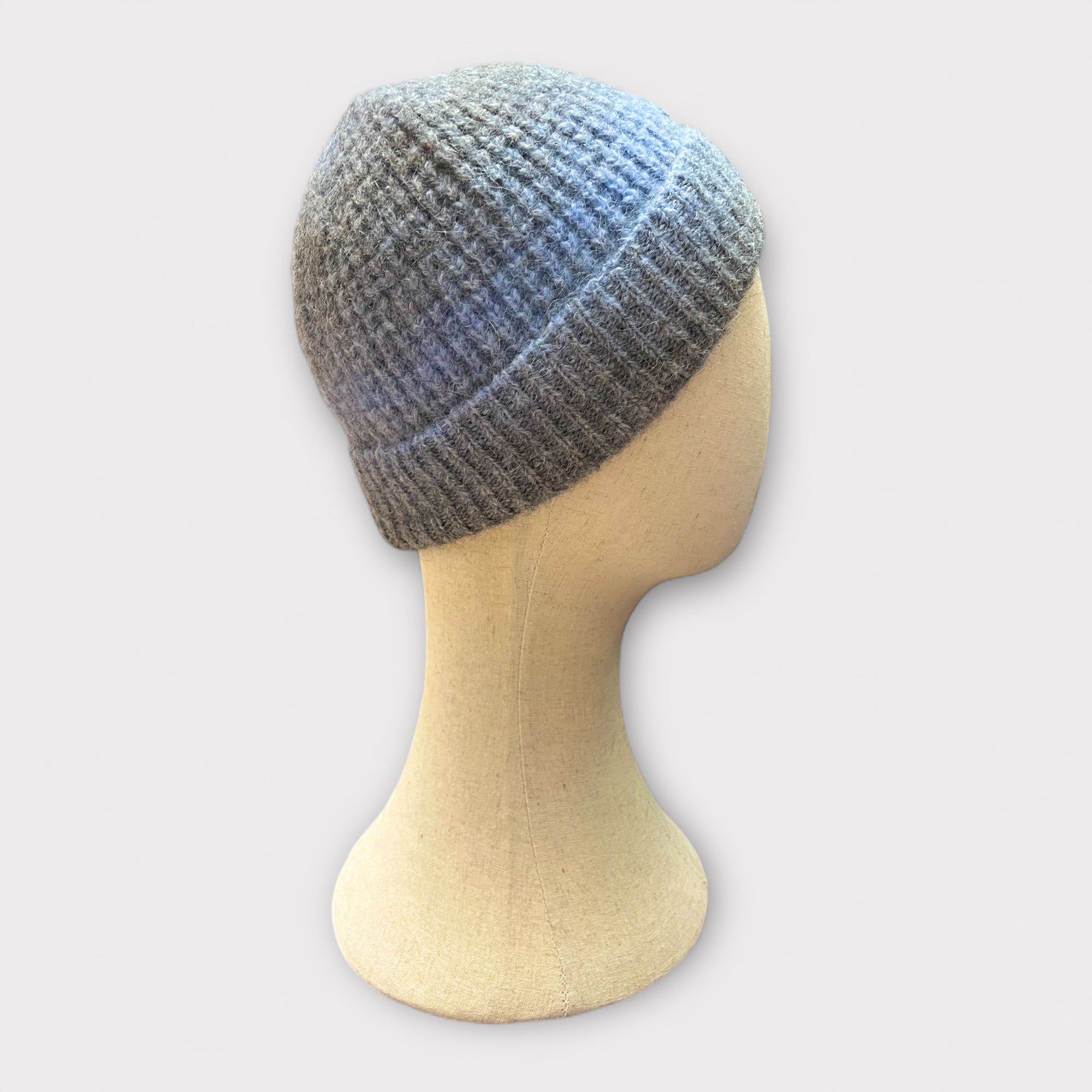 Berretto Invernale Con Risvolto In Alpaca Sfumato