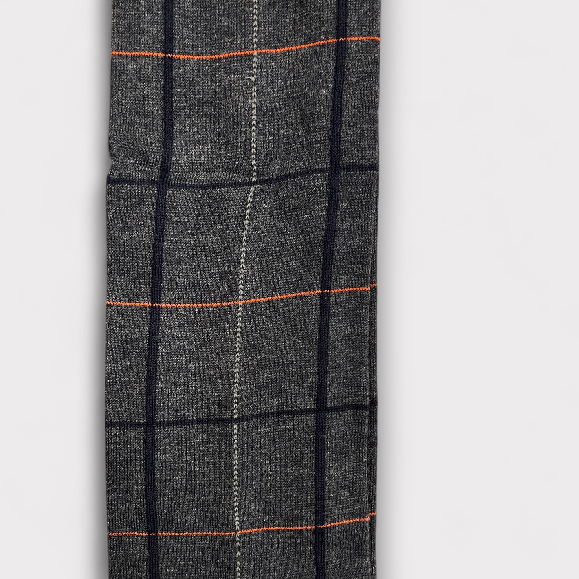 Calzini Uomo Lungo In Cotone Grigio Scozzese