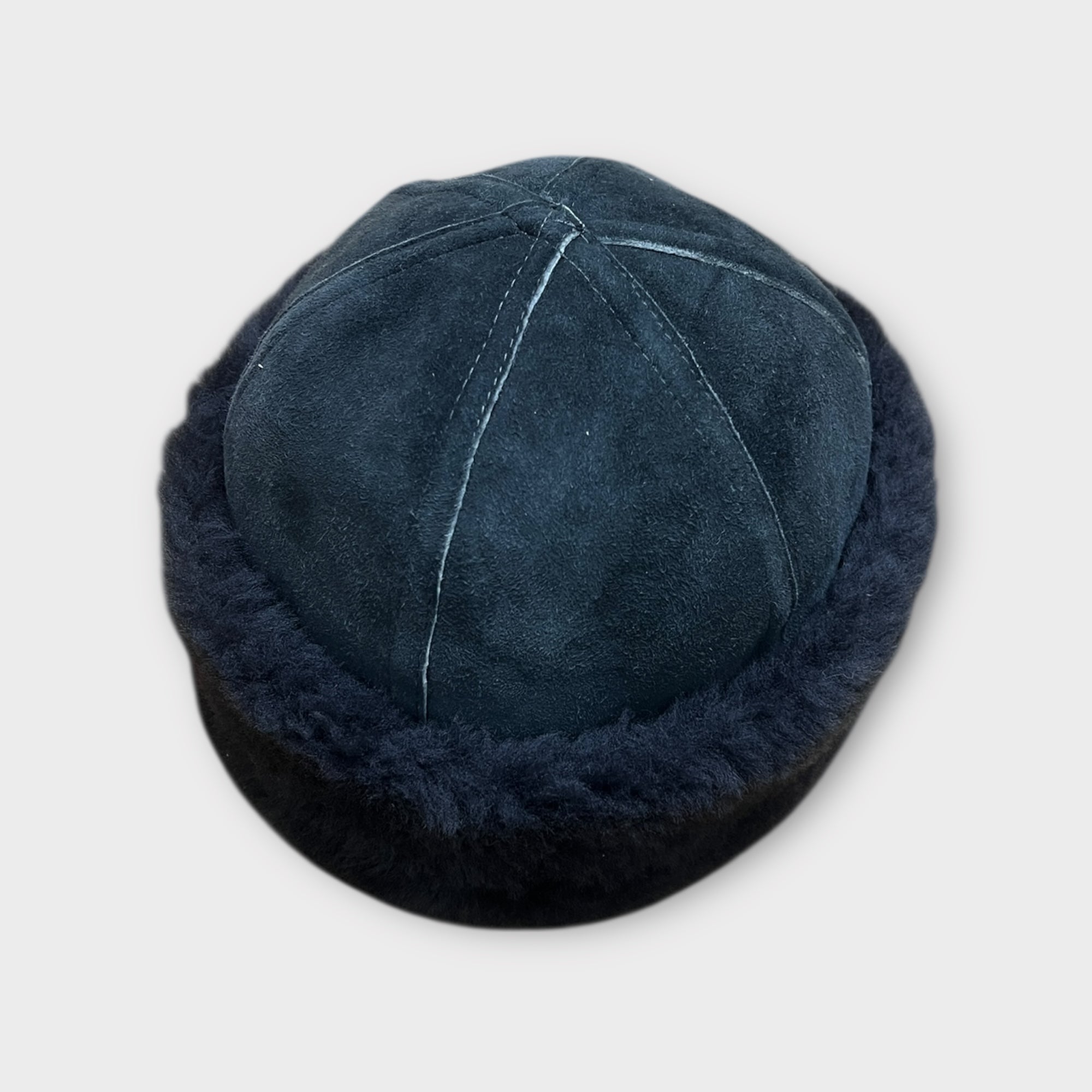 Berretto In Pelle E Pelliccia di Montone