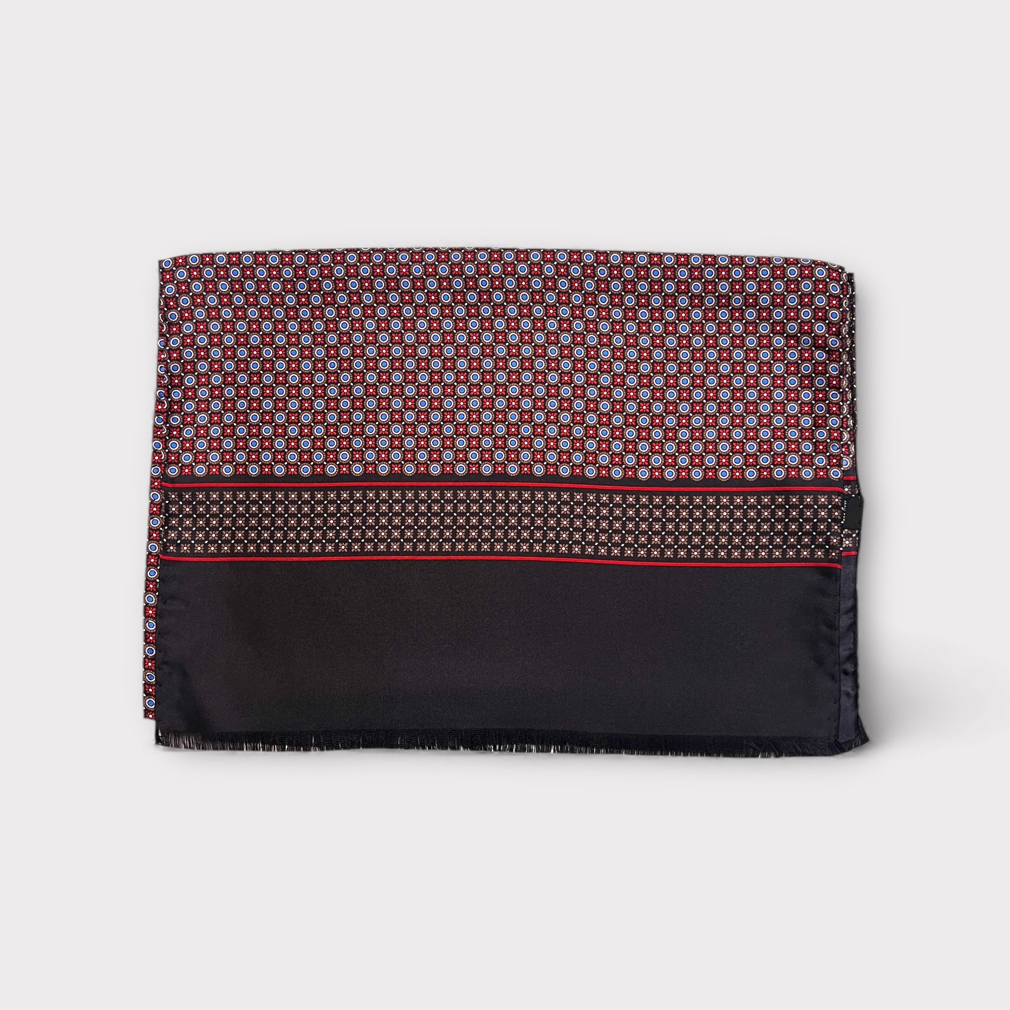 Sciarpa Uomo In Pura Seta 33x180 Fantasia Cerchi