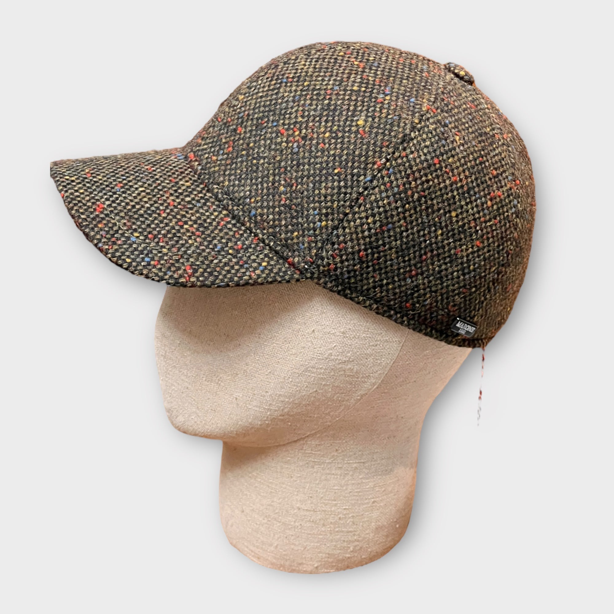Baseball In Pura Lana Tweed Marrone